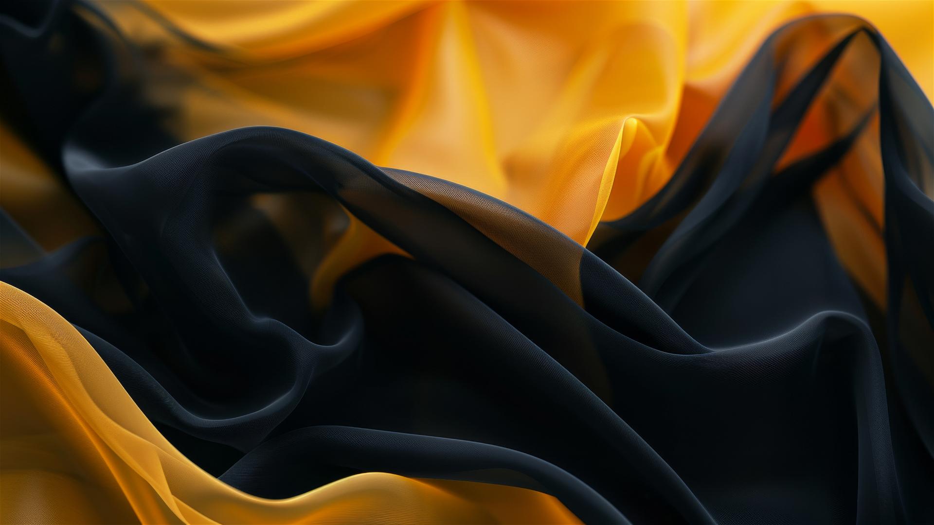 Elegant mustard-black shapes on iPhone screen