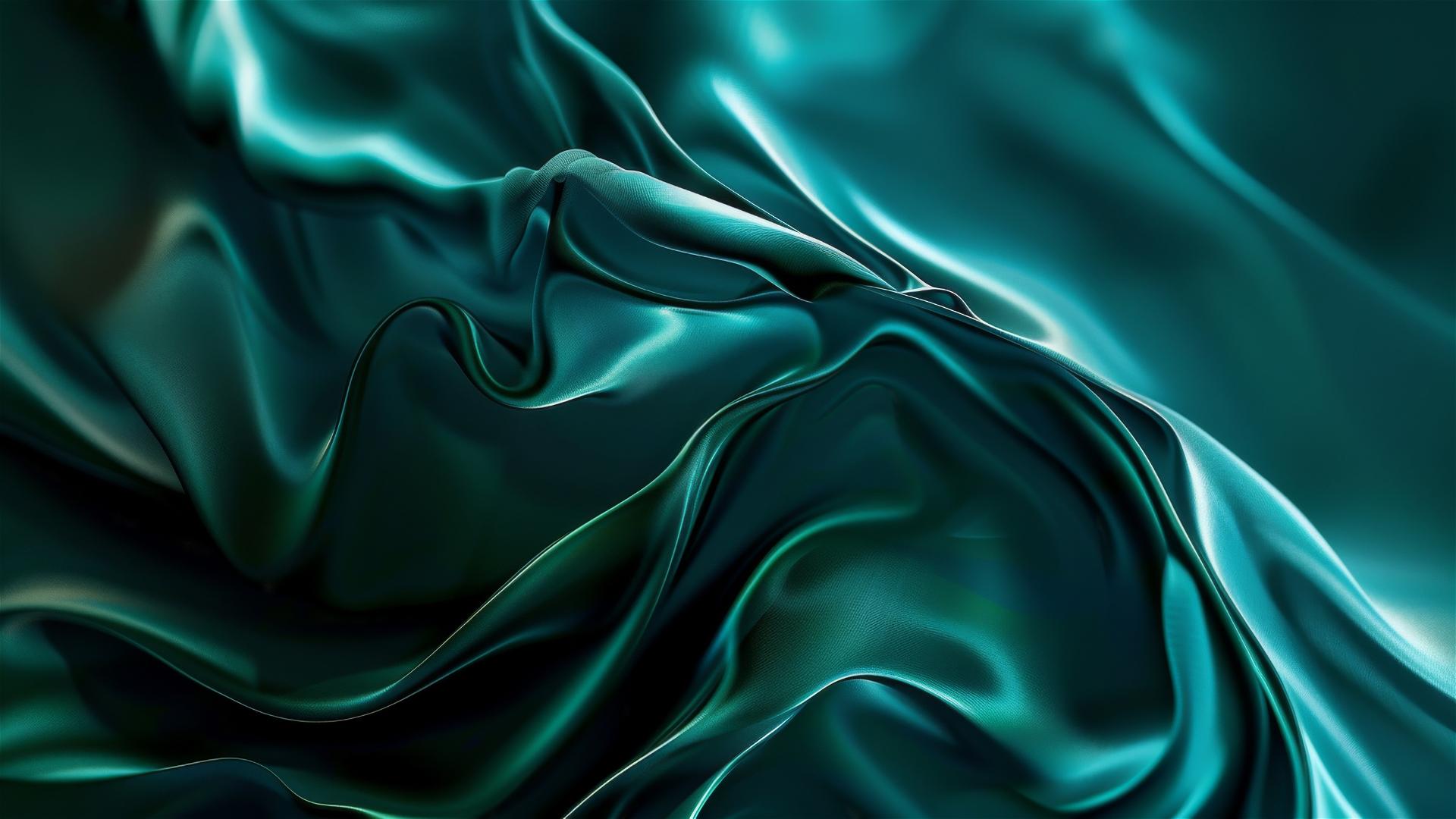 Dark teal flowing shapes on iPhone