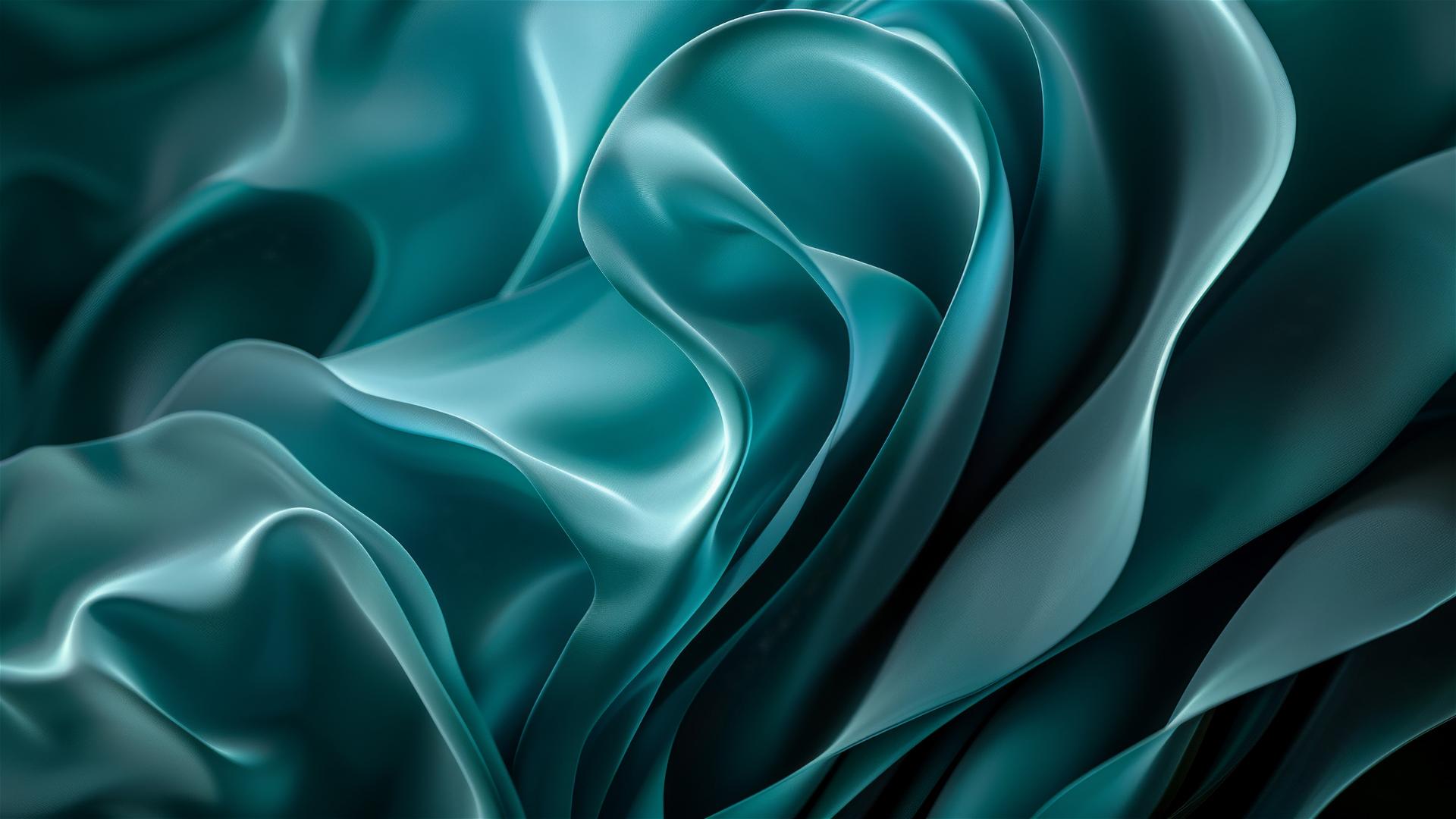 Dark teal flowing shapes on iPhone background