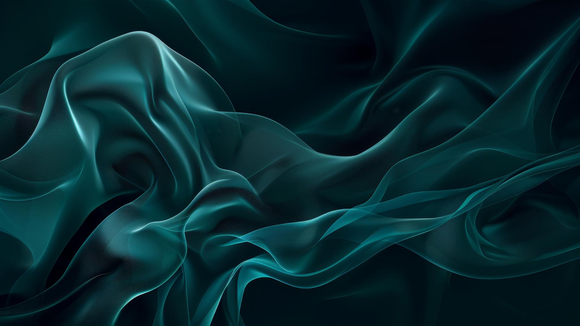 iPhone dark teal flowing shapes