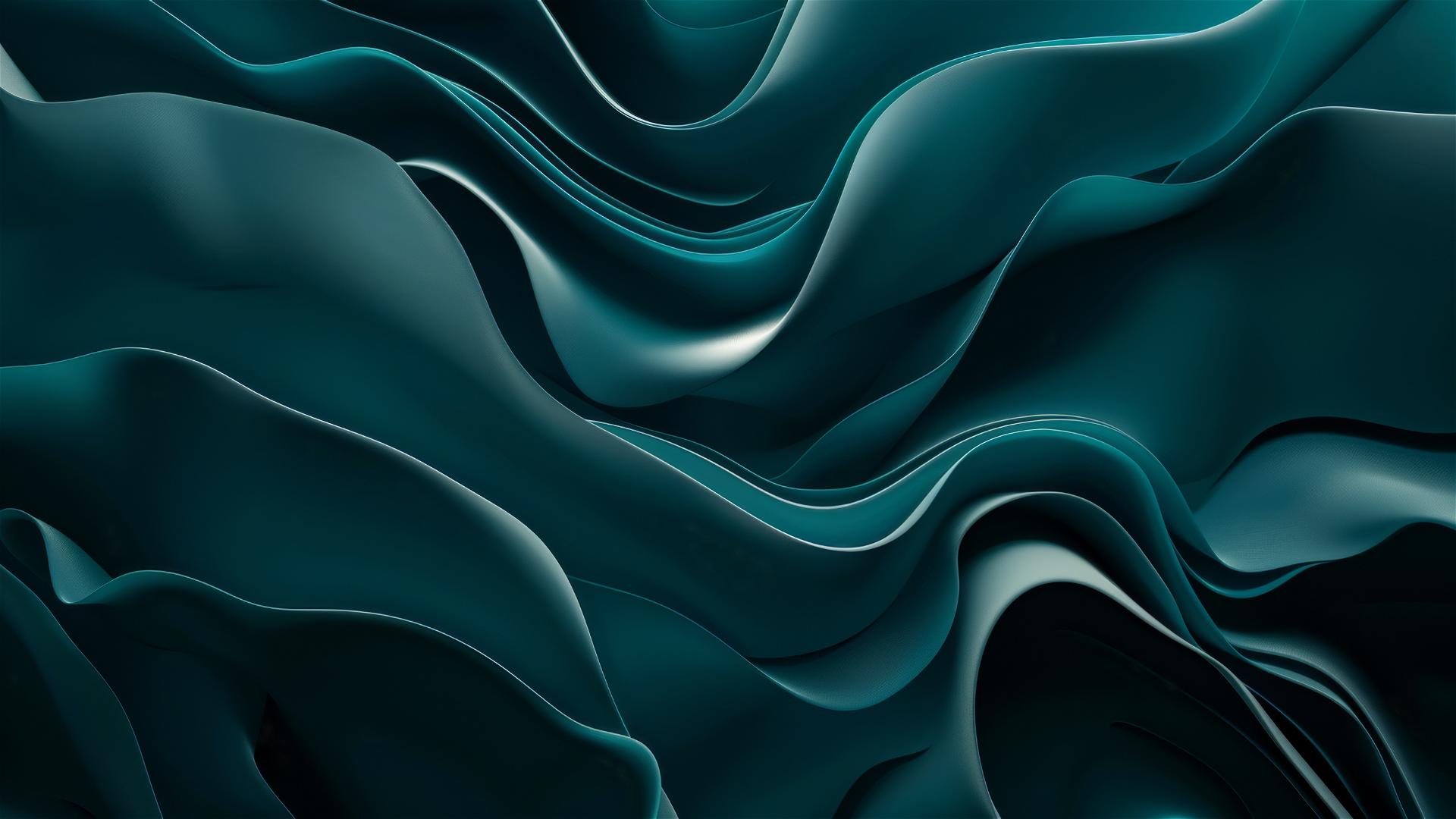 Dark teal abstract shapes on iPhone background