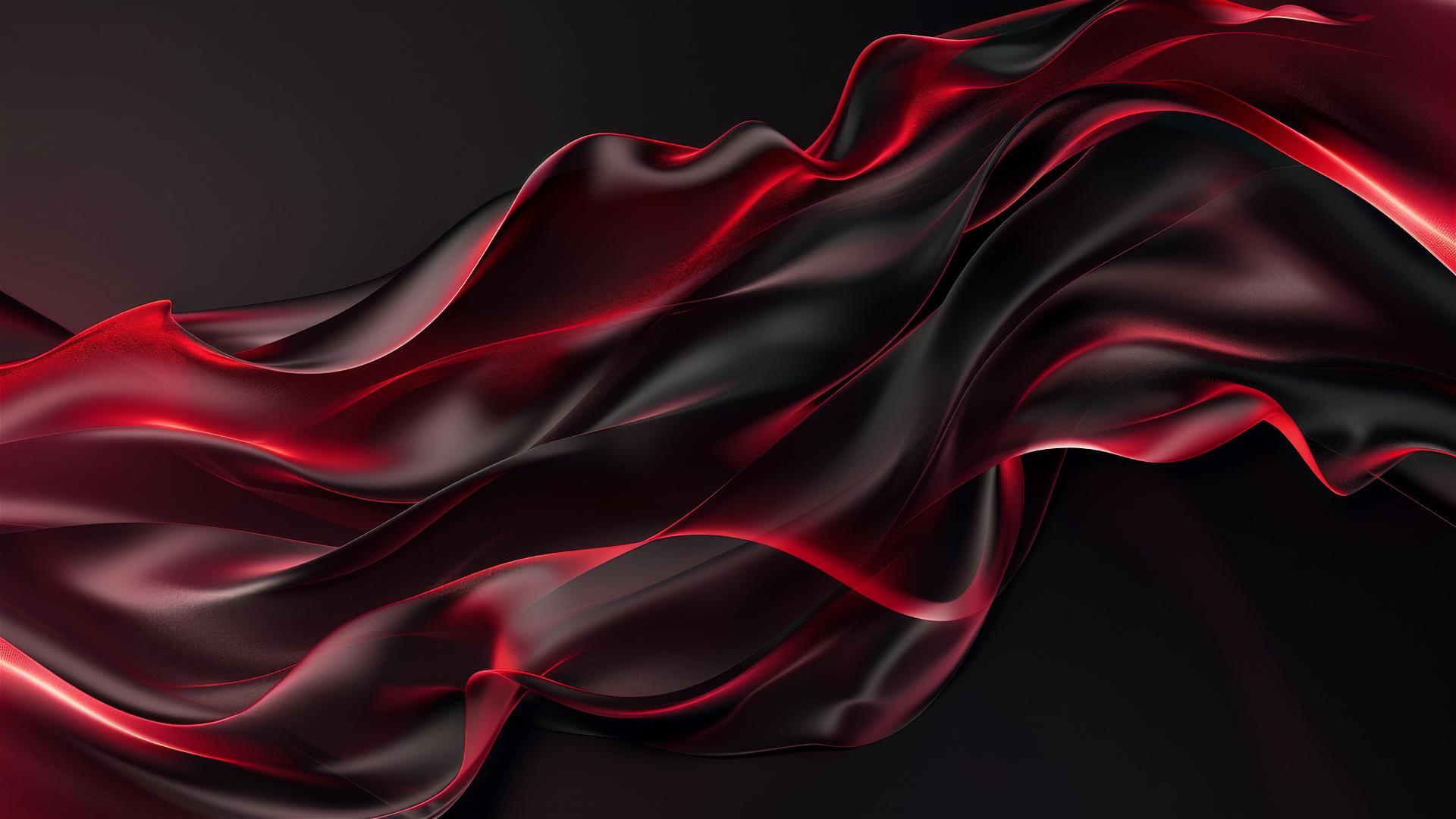 Black and maroon flowing shapes on iPhone