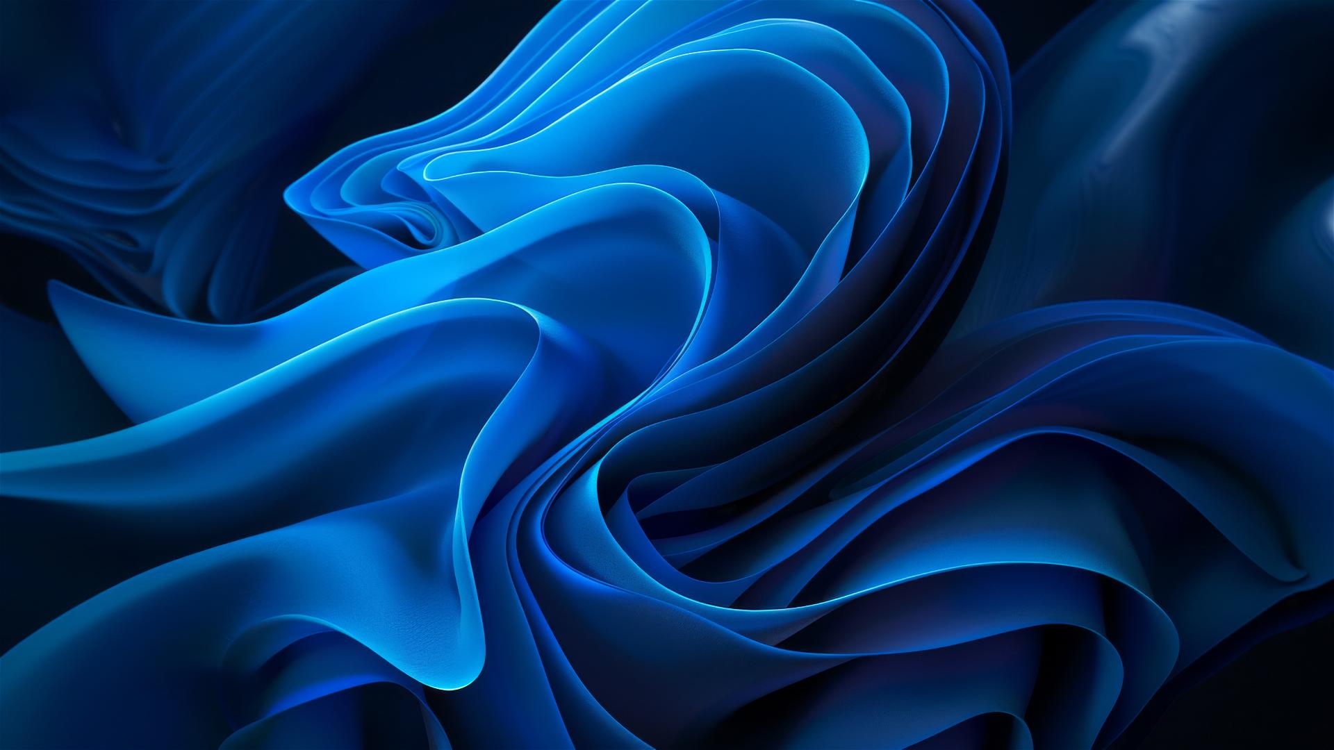 Dark azure flowing shapes in an iPhone background