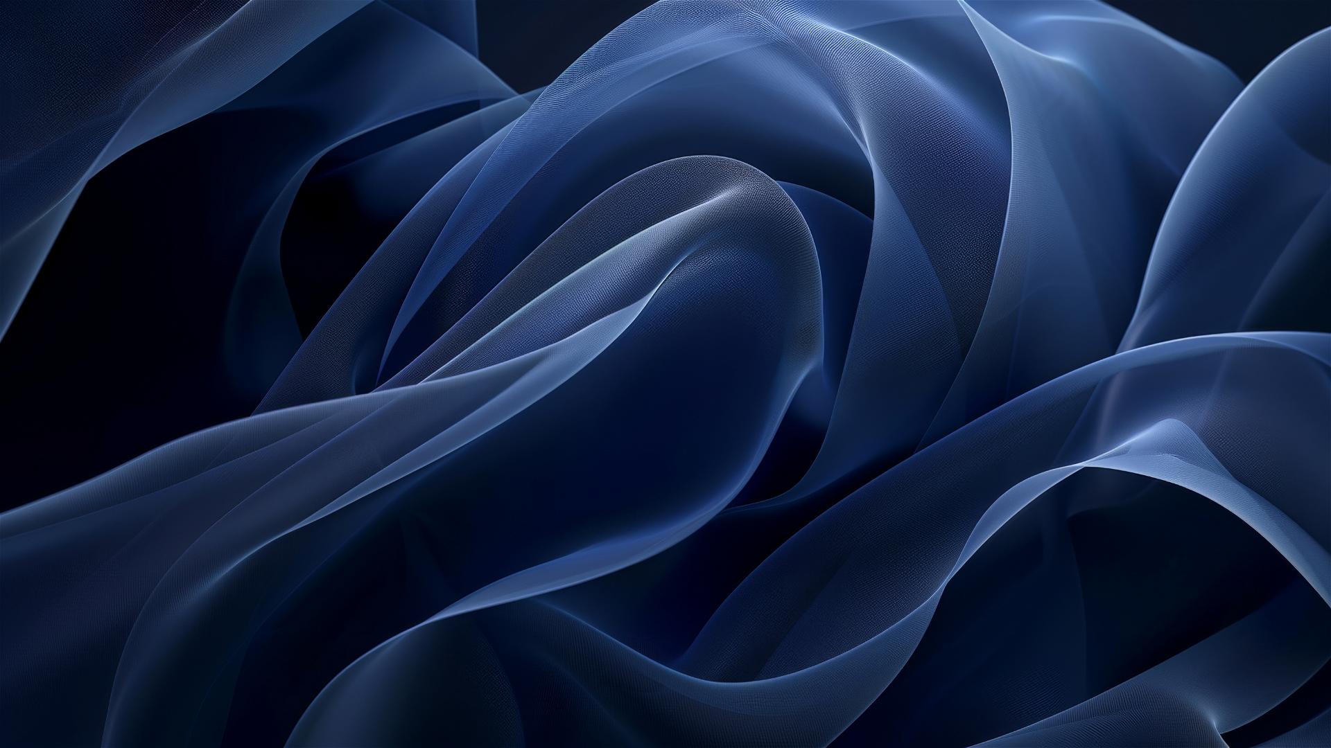 Dark azure flowing shapes on iPhone background