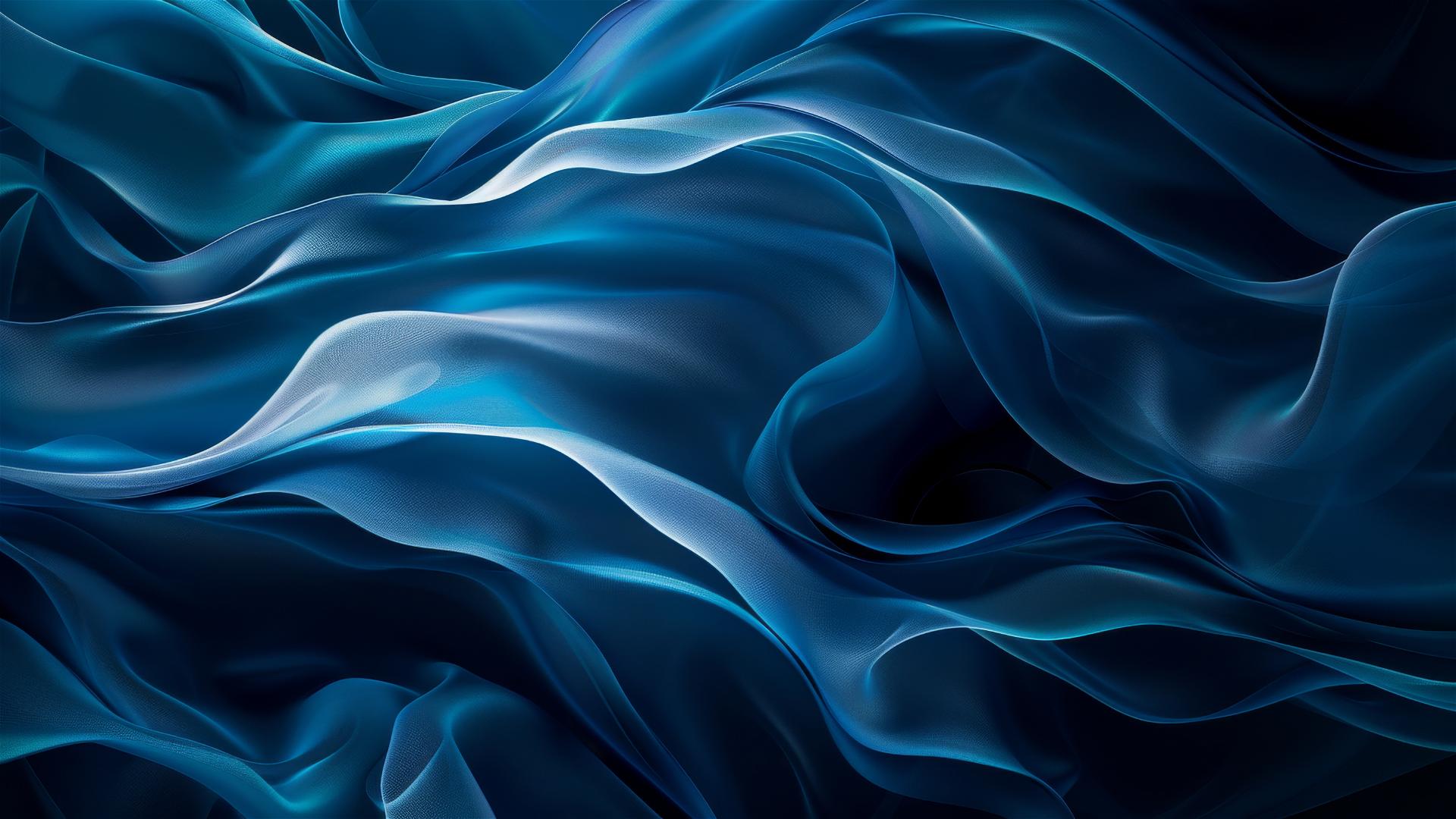 Dark azure flowing shapes on iPhone background