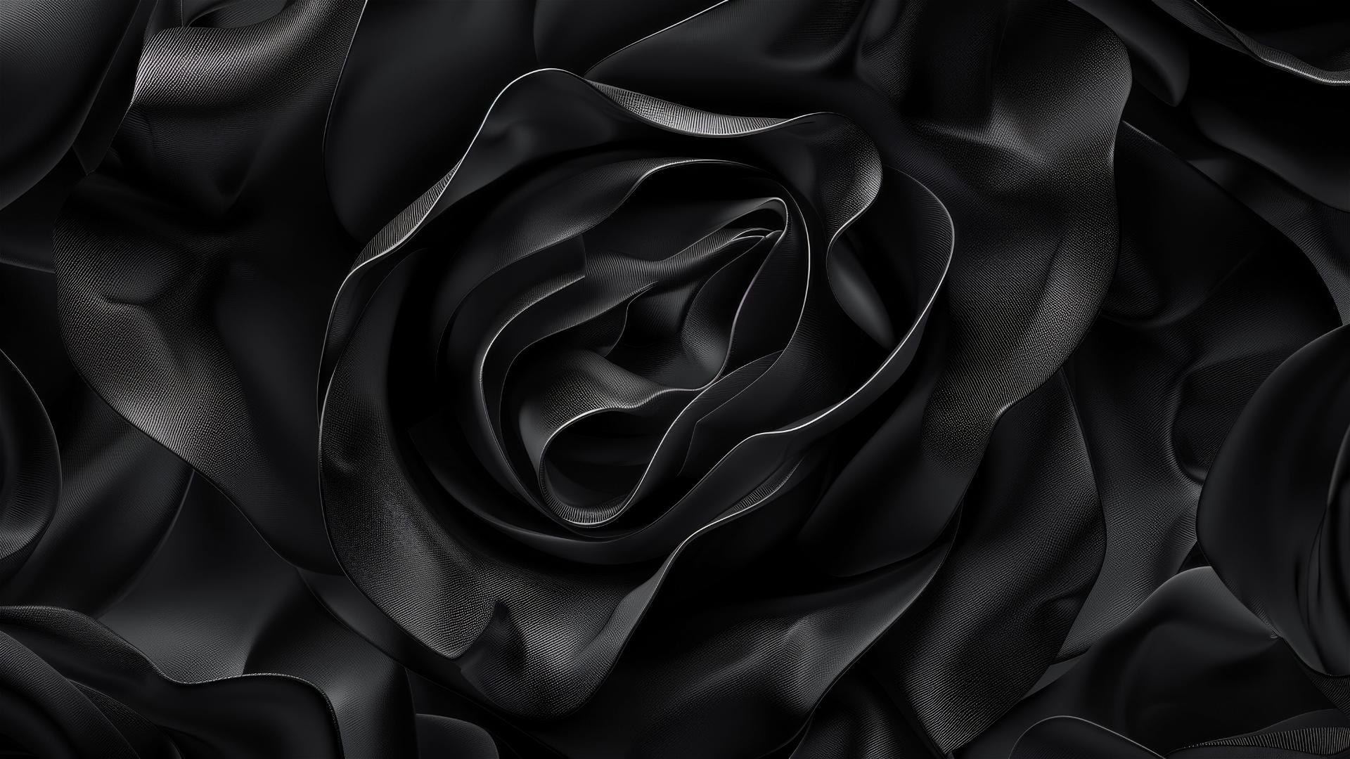 Black rose and flowing shapes on iPhone background
