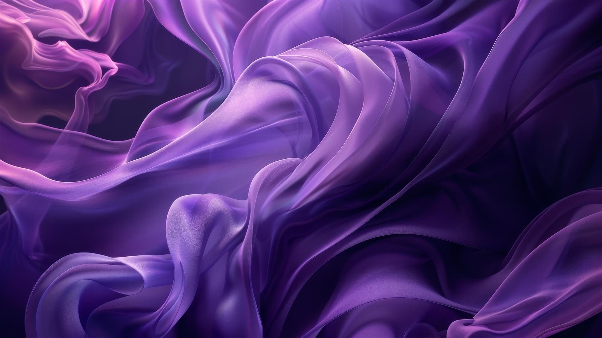 Dark lilac flowing shapes on iPhone background