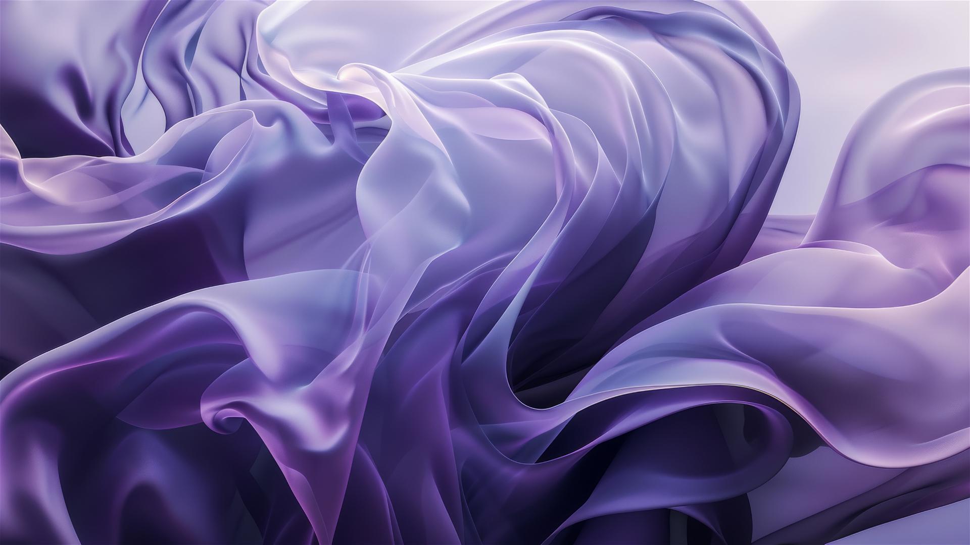 Elegant dark lilac minimalistic flowing shapes for iPhone background
