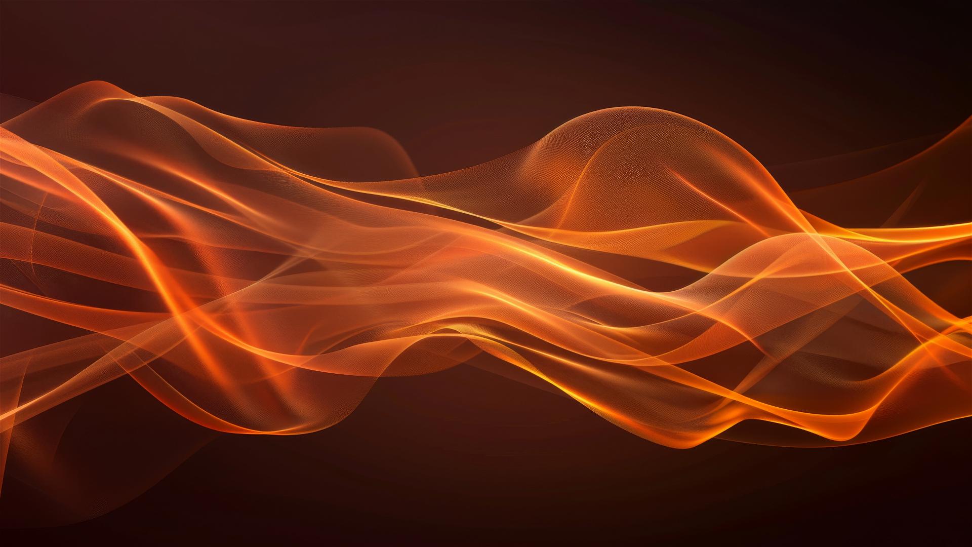 Dark tangerine flowing shapes on an iPhone background
