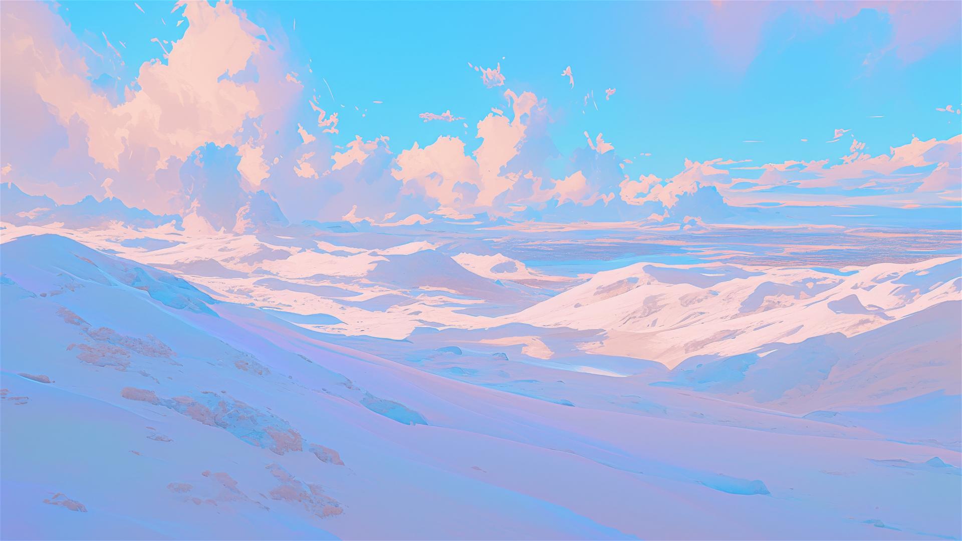 Pastel dunes under changing daylight