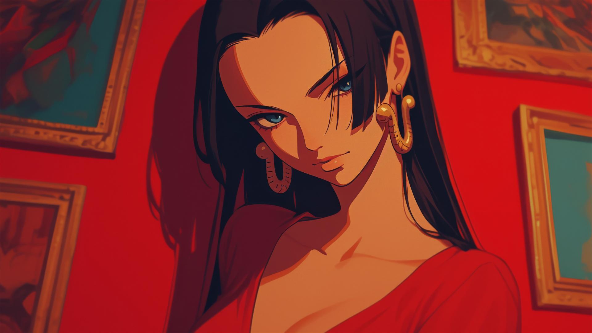 4k HD Wallpaper: Art Gallery Exploration: Boa Hancock from One Piece