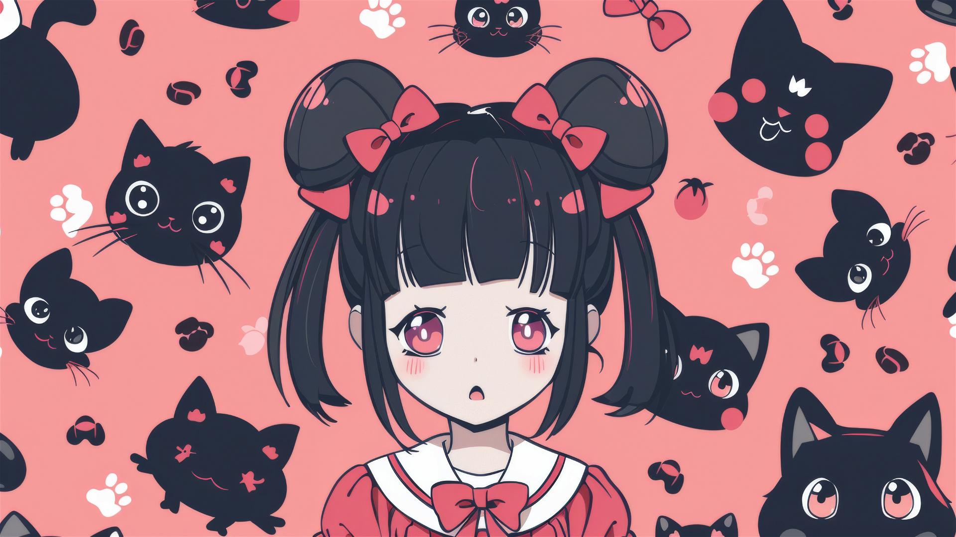 Cute anime character pattern