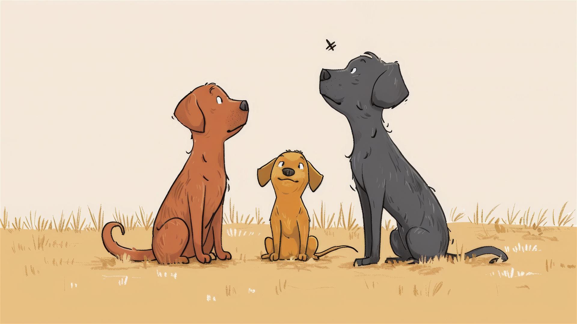 Cute dog art styled like Randall Munroe and Liz Climo's work