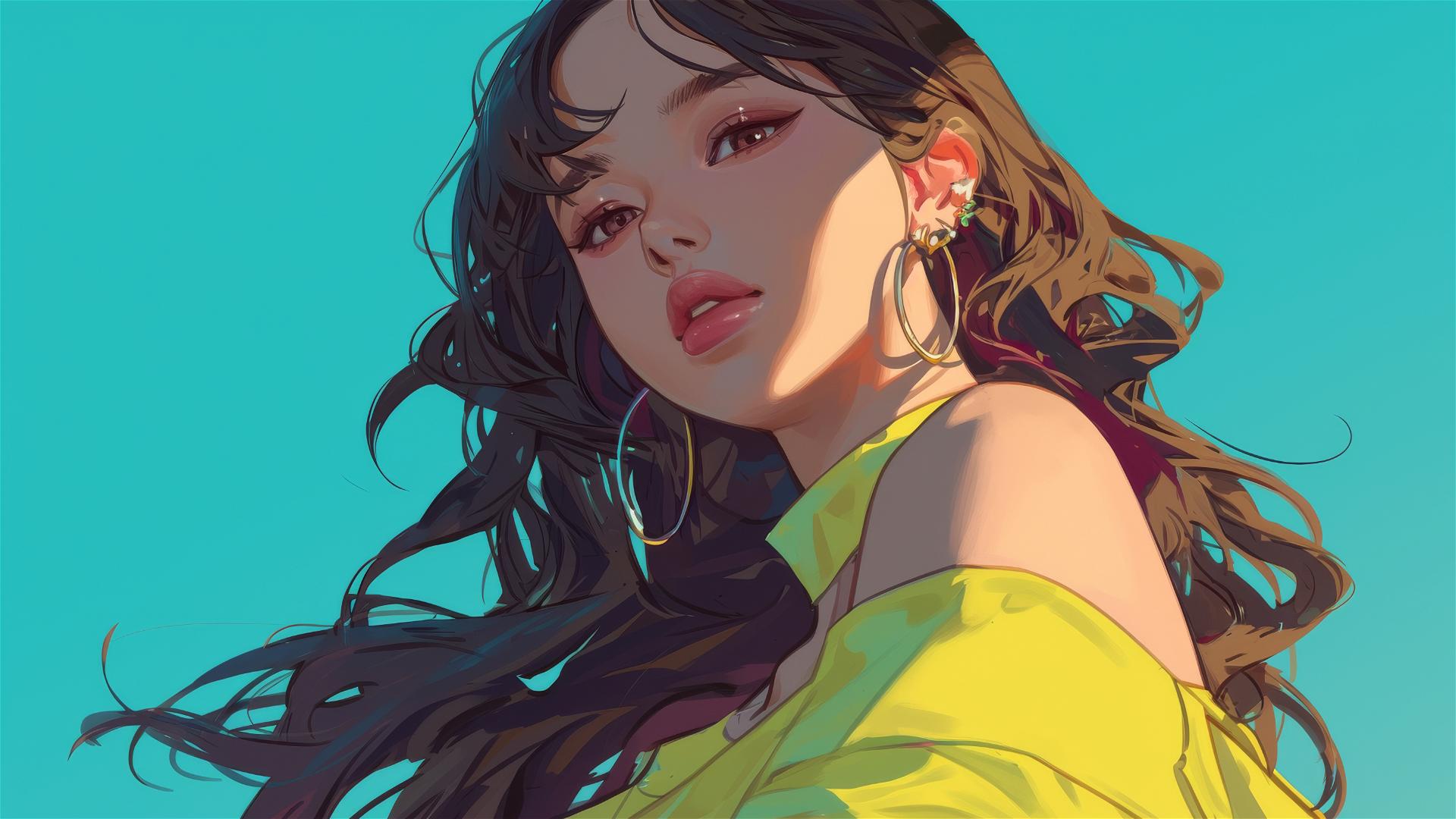 Beautiful girl illustration