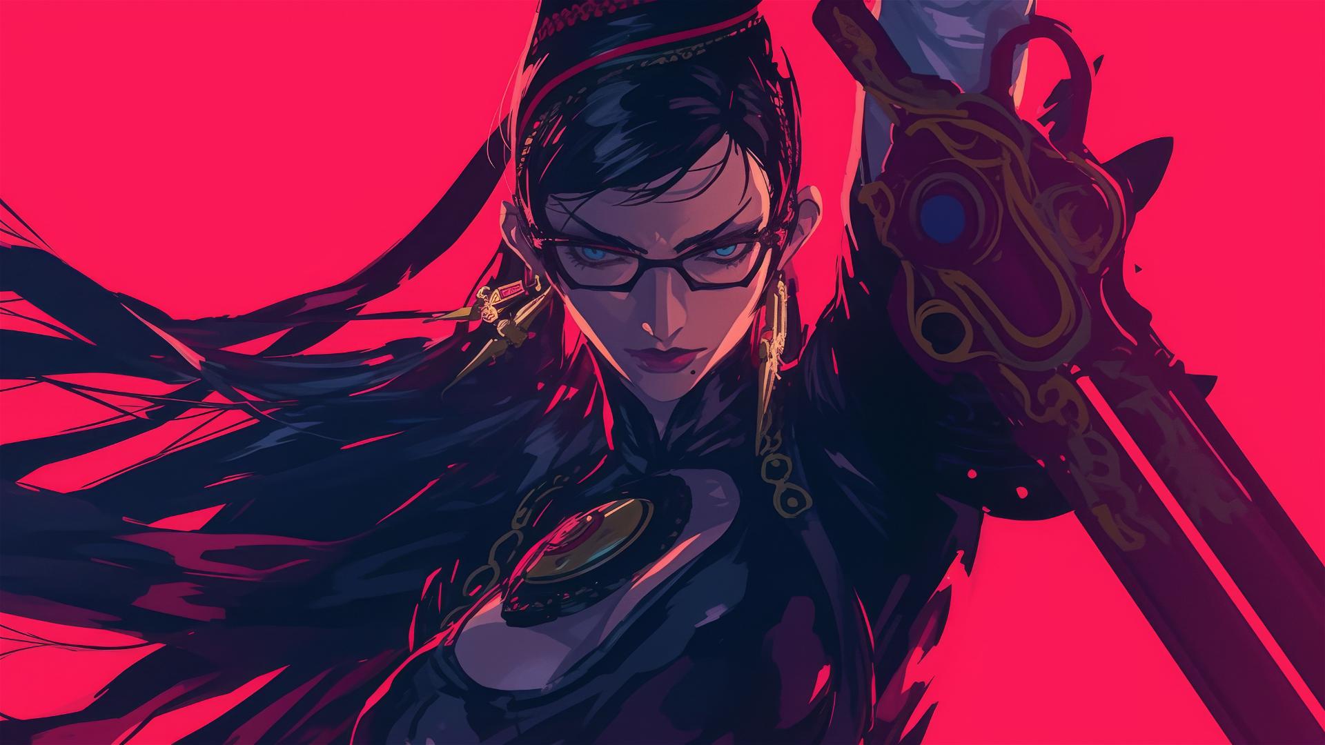 Bayonetta character illustration.