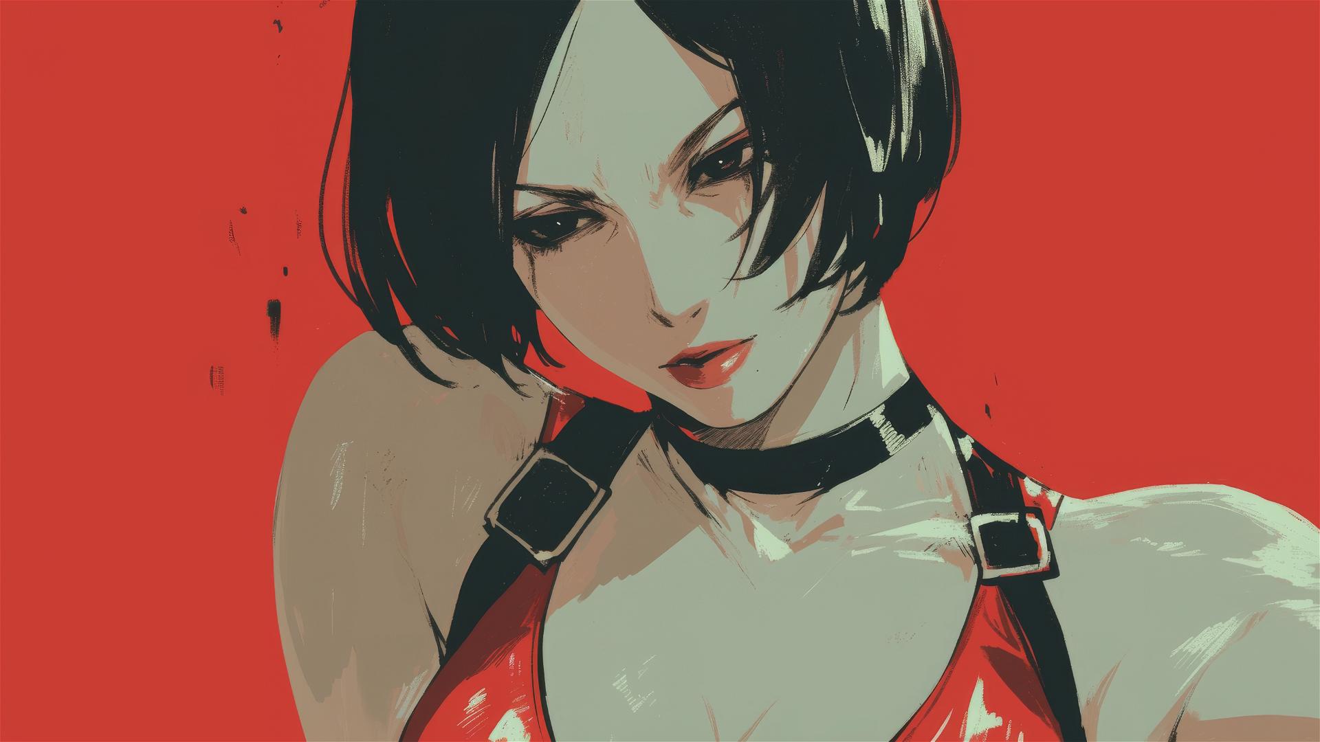 Ada Wong from Resident Evil in a dynamic pose