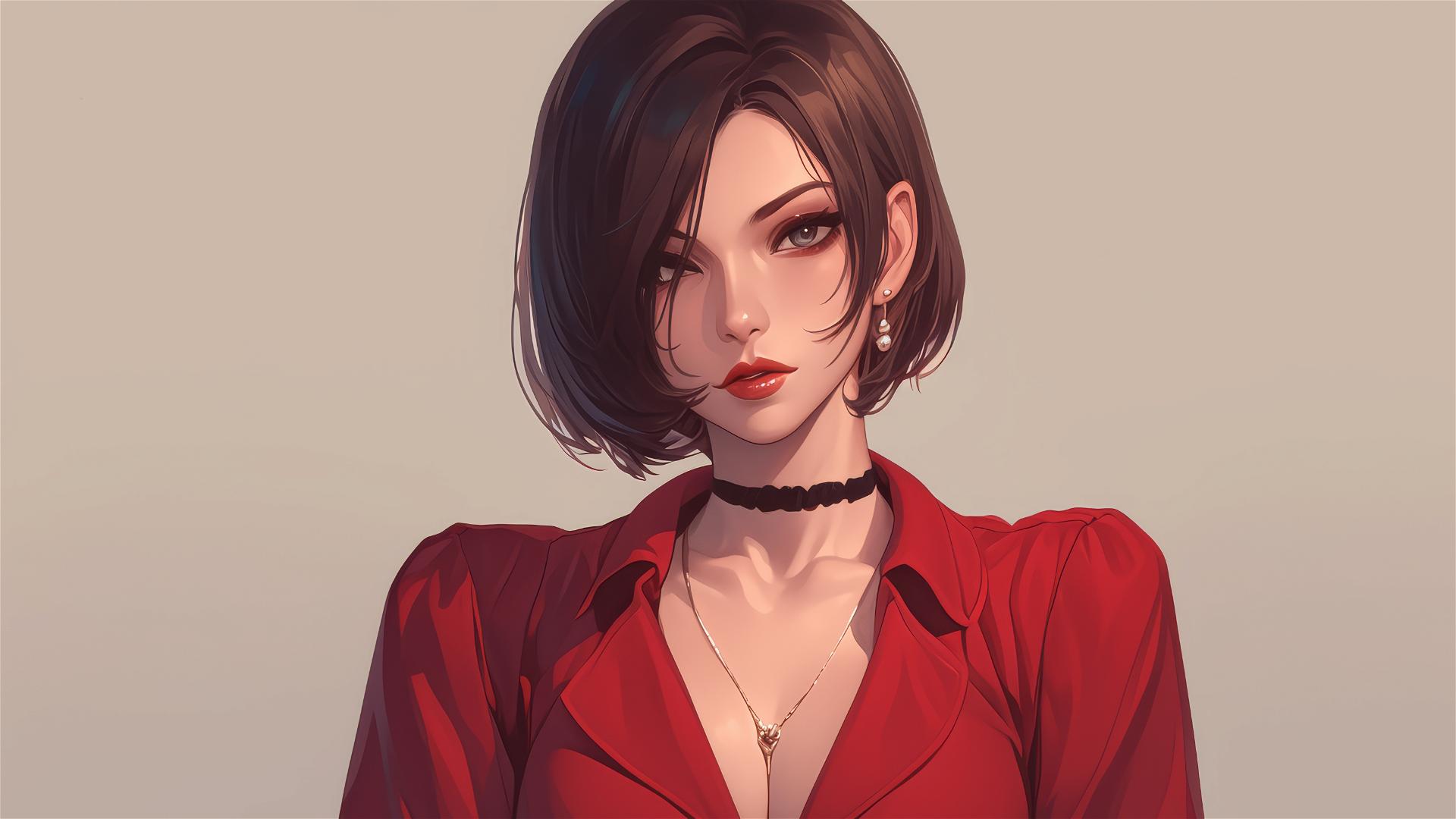 Ada Wong from Resident Evil: detailed portrait