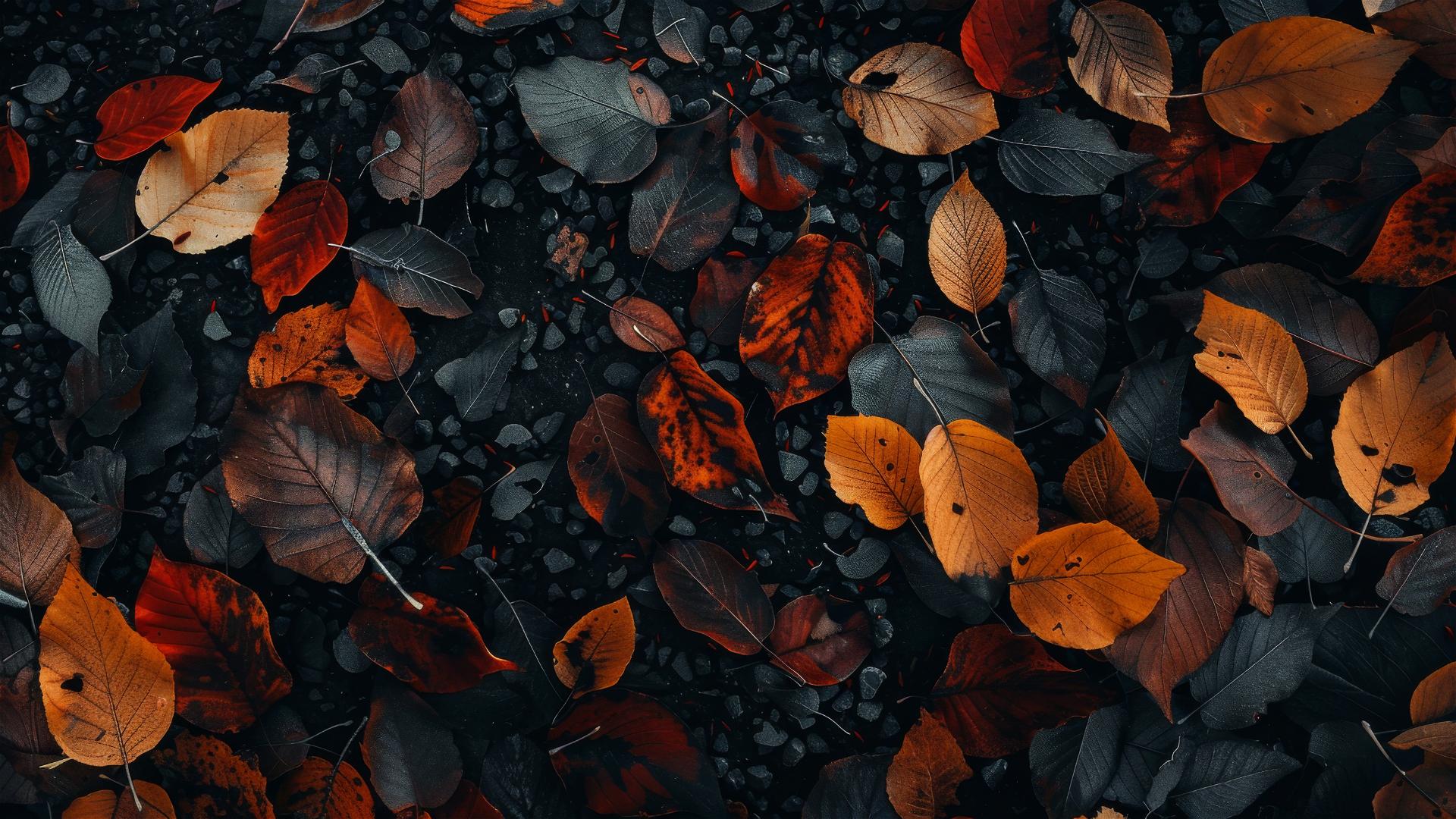 Aesthetic autumn background with vibrant foliage, 4K resolution