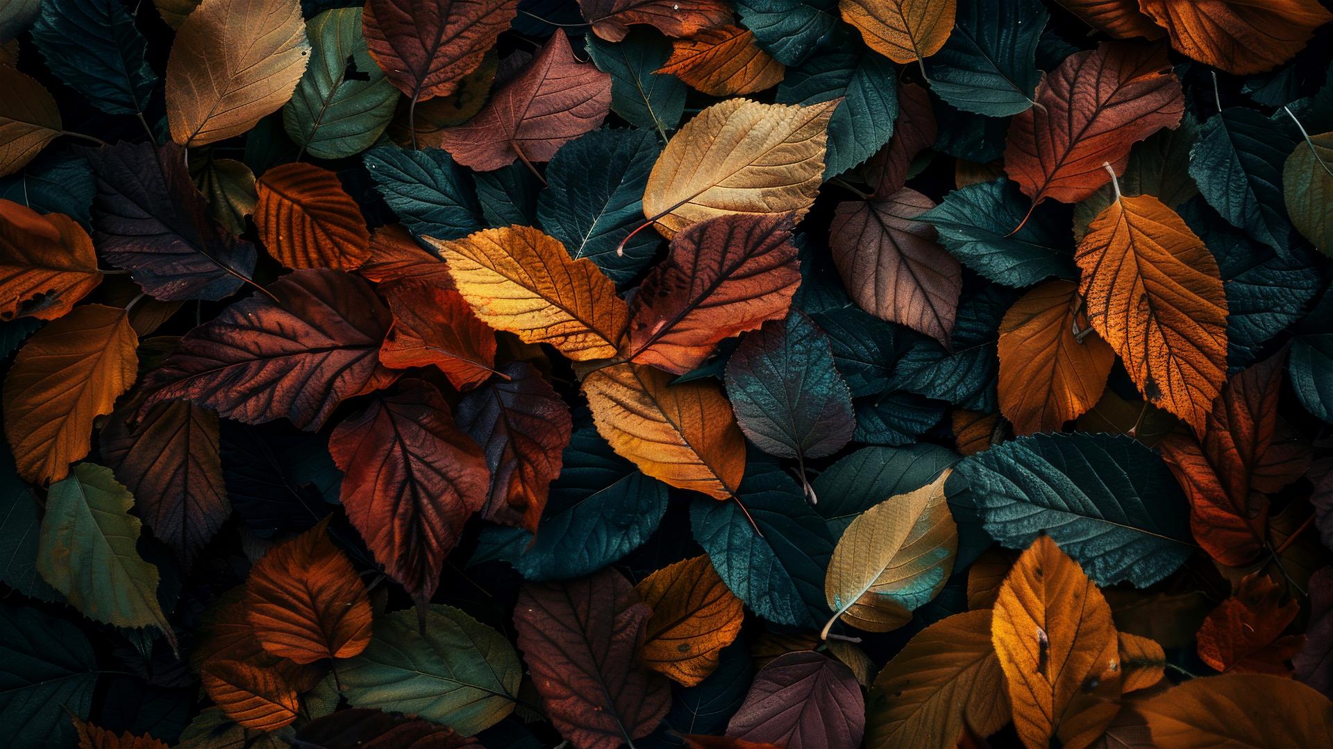 Aesthetic autumn background with vibrant fall colors in 4K resolution.