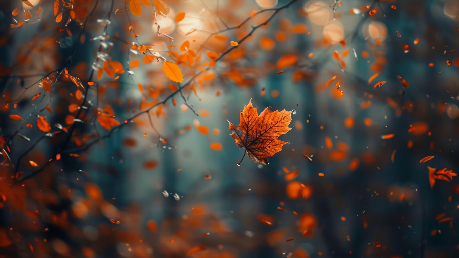 Aesthetic autumn background in 4K resolution
