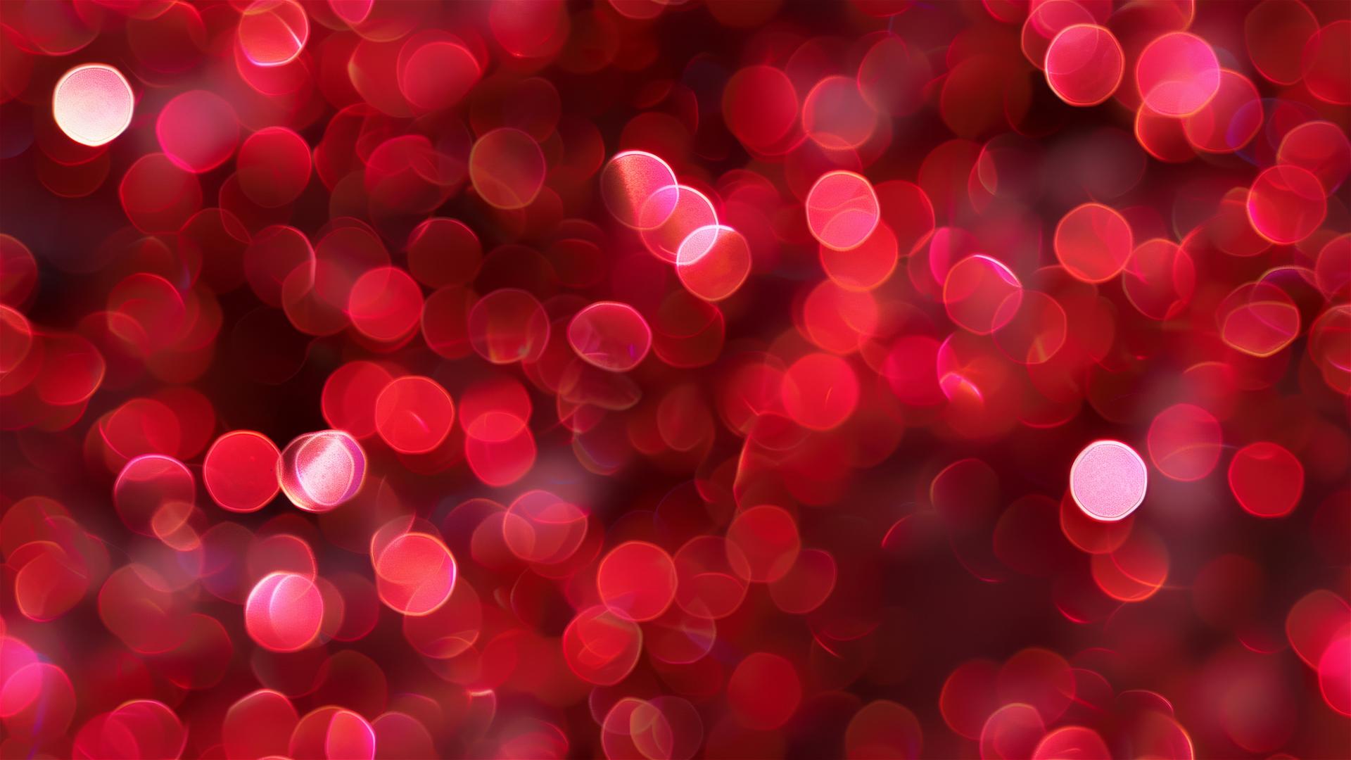 Blurred red Christmas lights with polka dot effects
