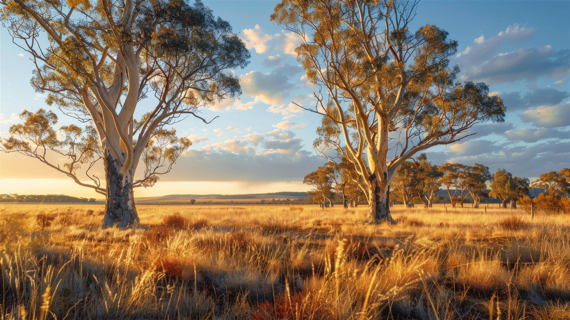 Outback Australia with red gums in New South Wales