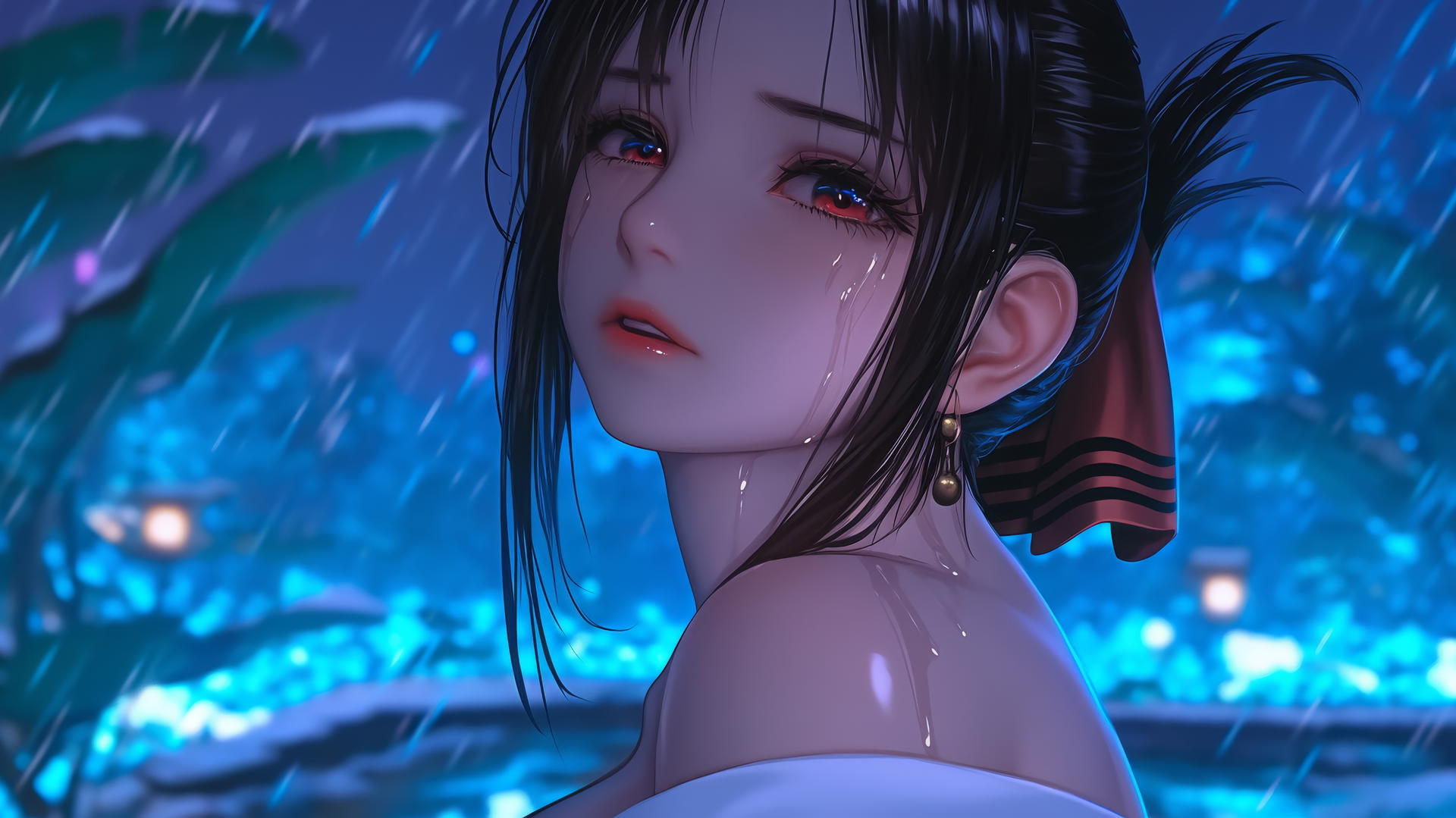 Kaguya Shinomiya from Kaguya-sama: Love Is War with red eyes