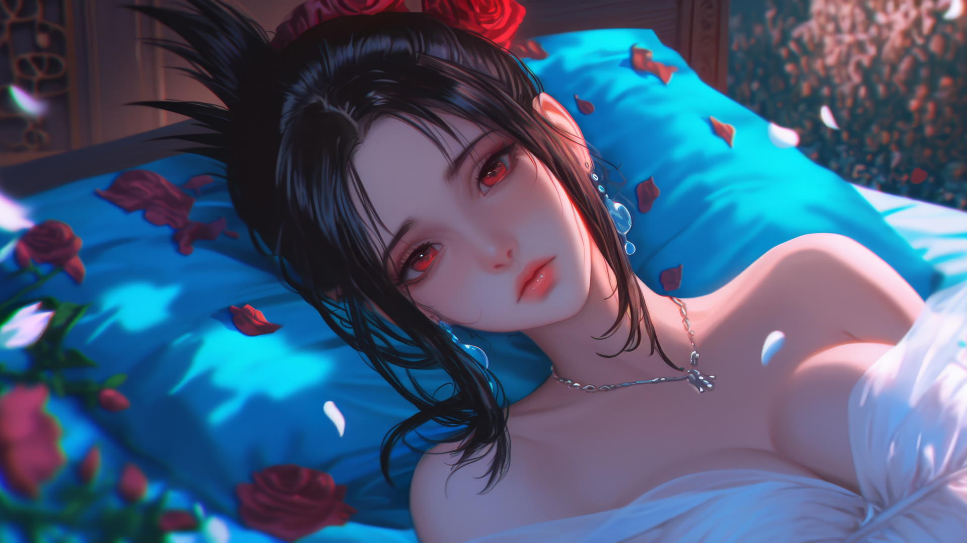 Kaguya Shinomiya character with red eyes from Kaguya-sama: Love is War