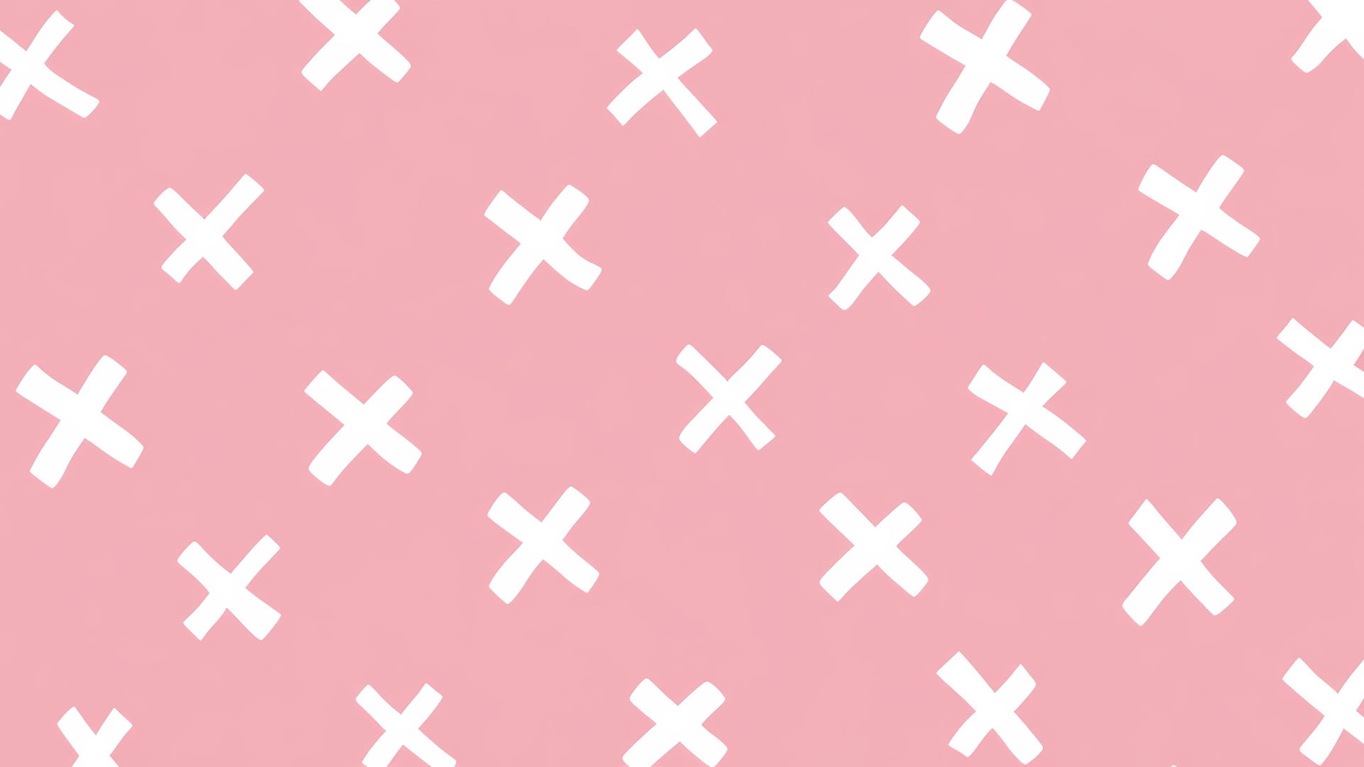 pink preppy wallpaper with white crosses on pastel pink background