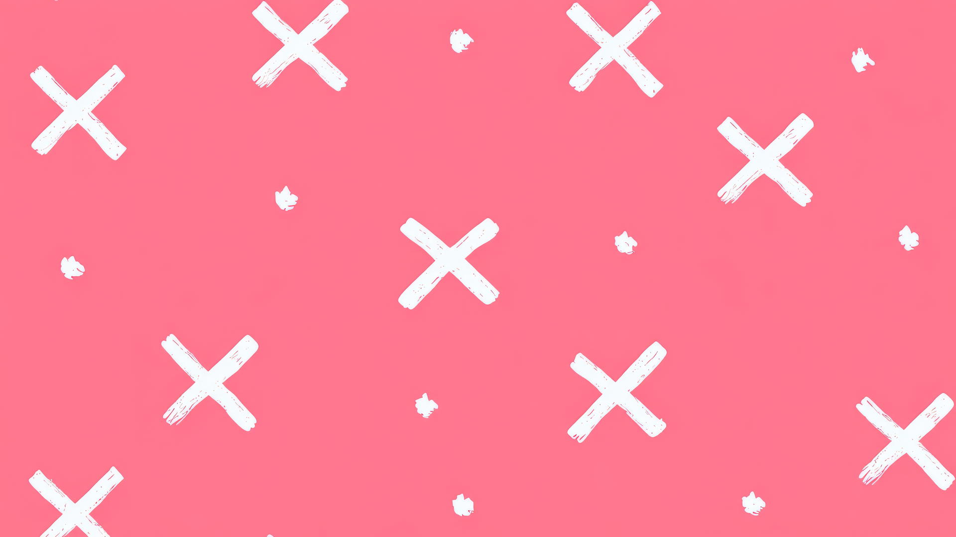 preppy pink wallpaper with minimalist white crosses