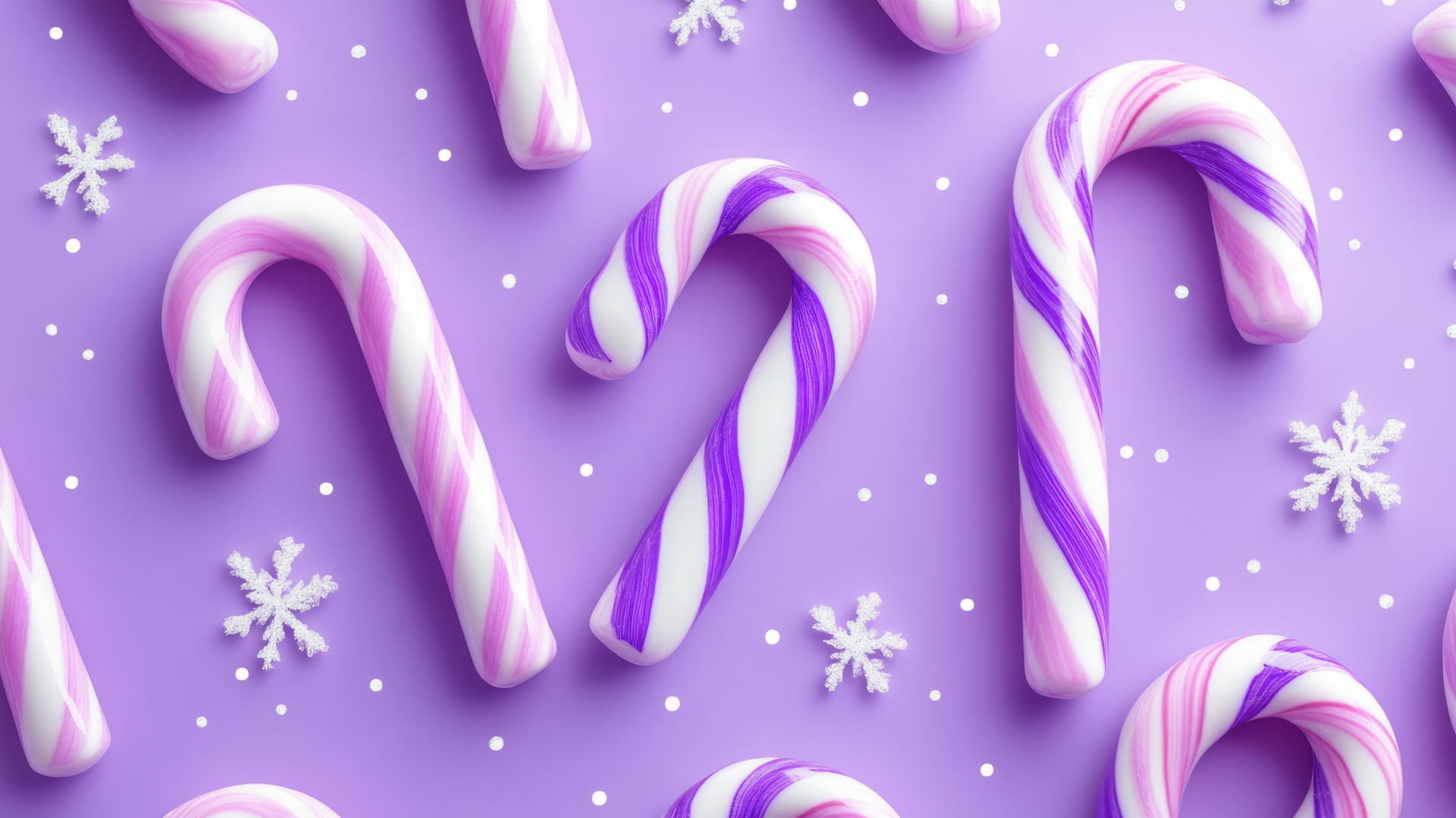 preppy wallpaper purple with festive pattern of candy canes and snowflakes