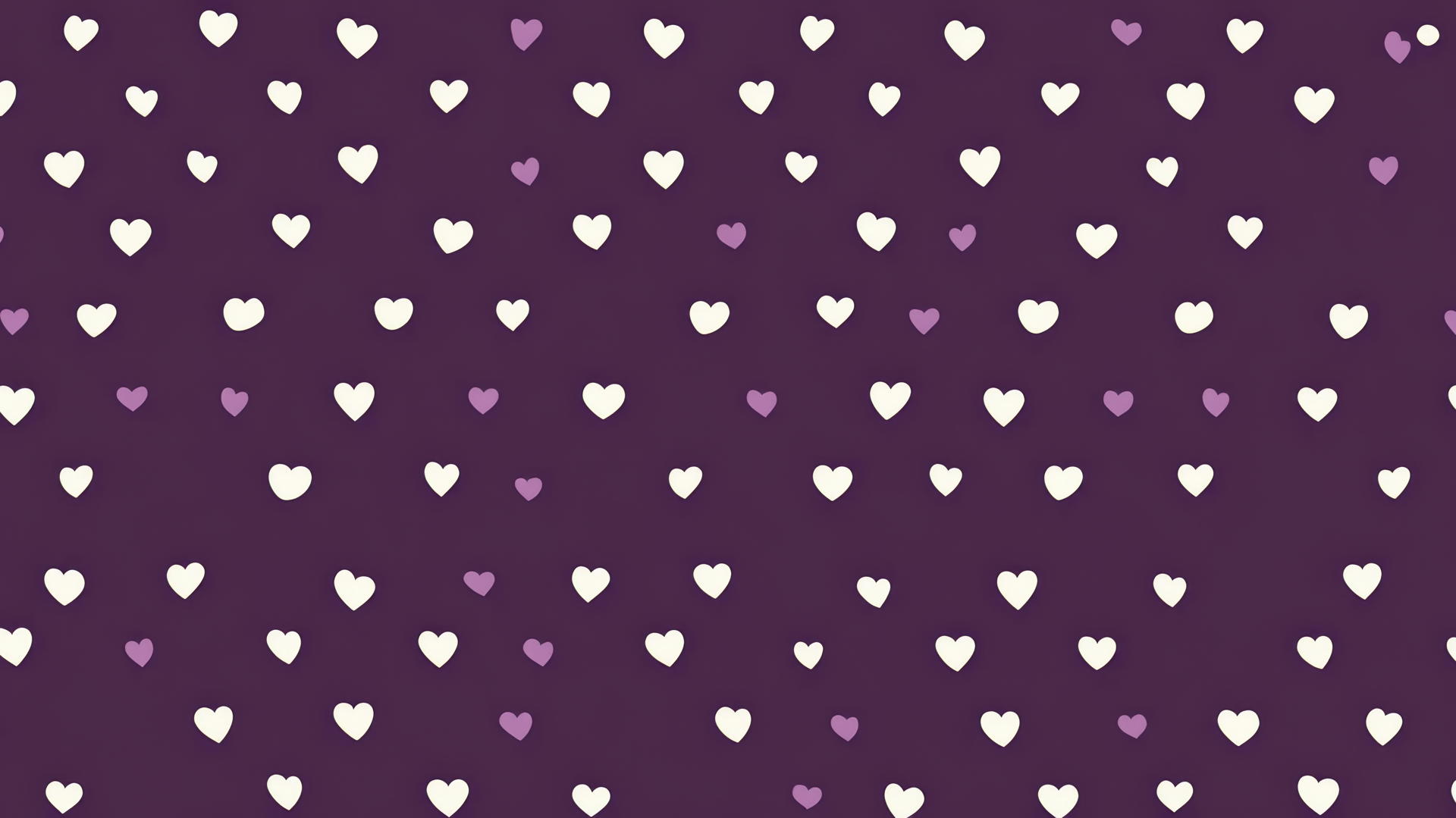preppy purple wallpaper with white polka dots and tiny lavender hearts