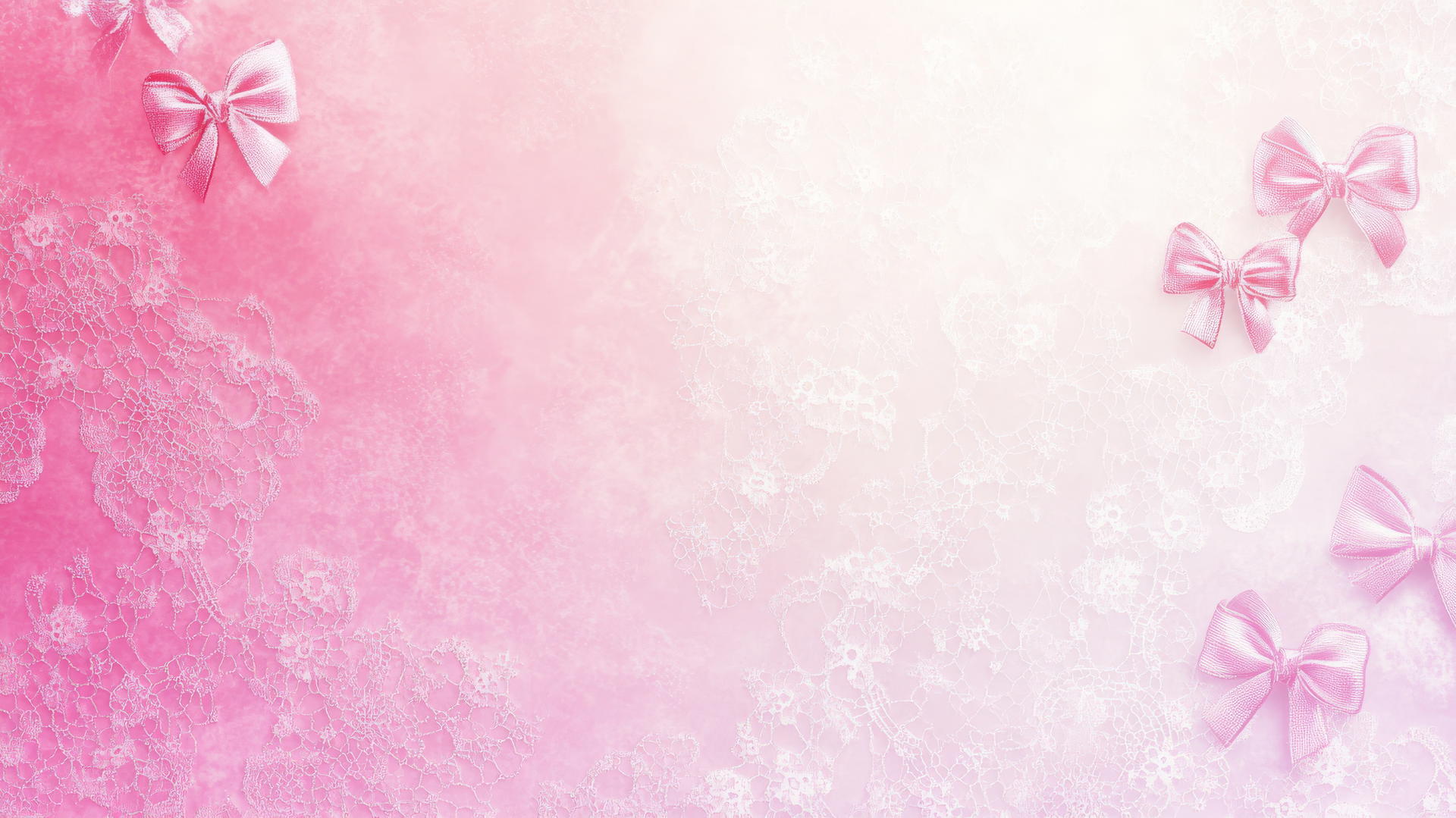 cute pink wallpaper with lace patterns and small bows