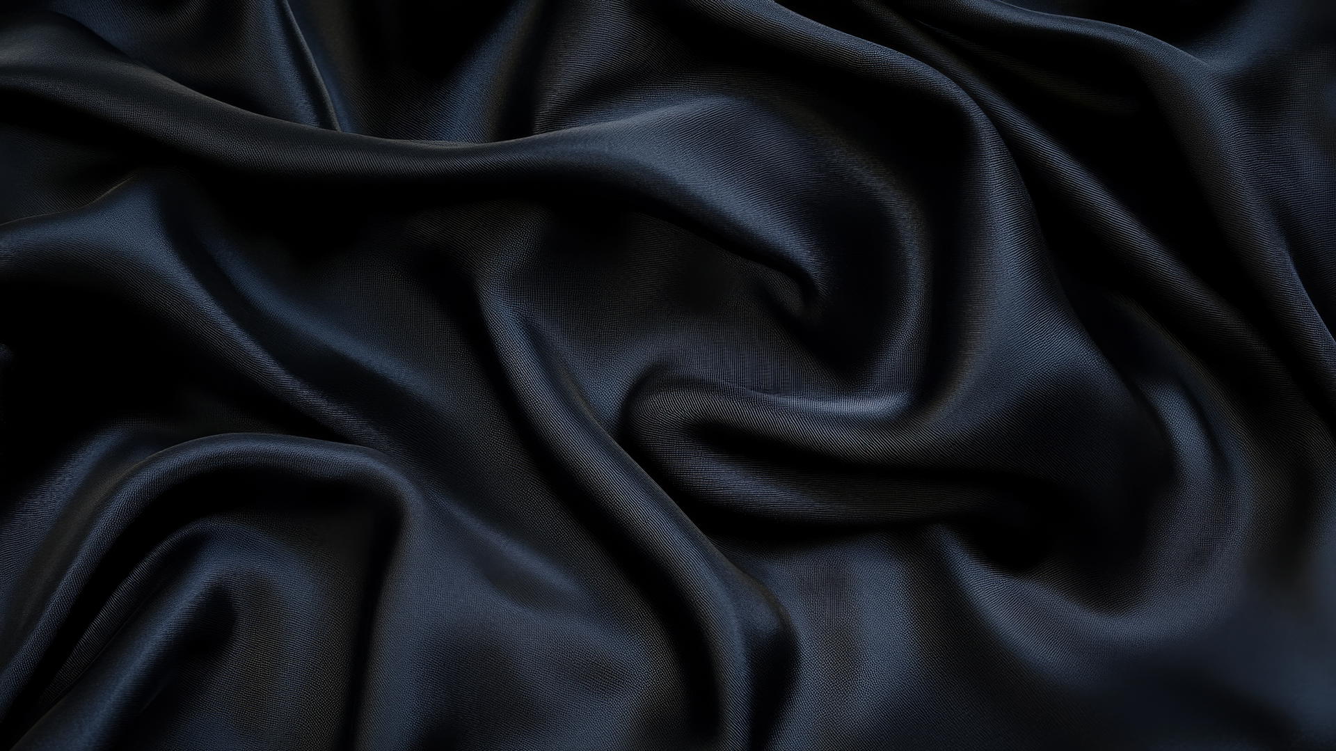 aesthetic wallpaper black silk fabric draped elegantly with subtle light