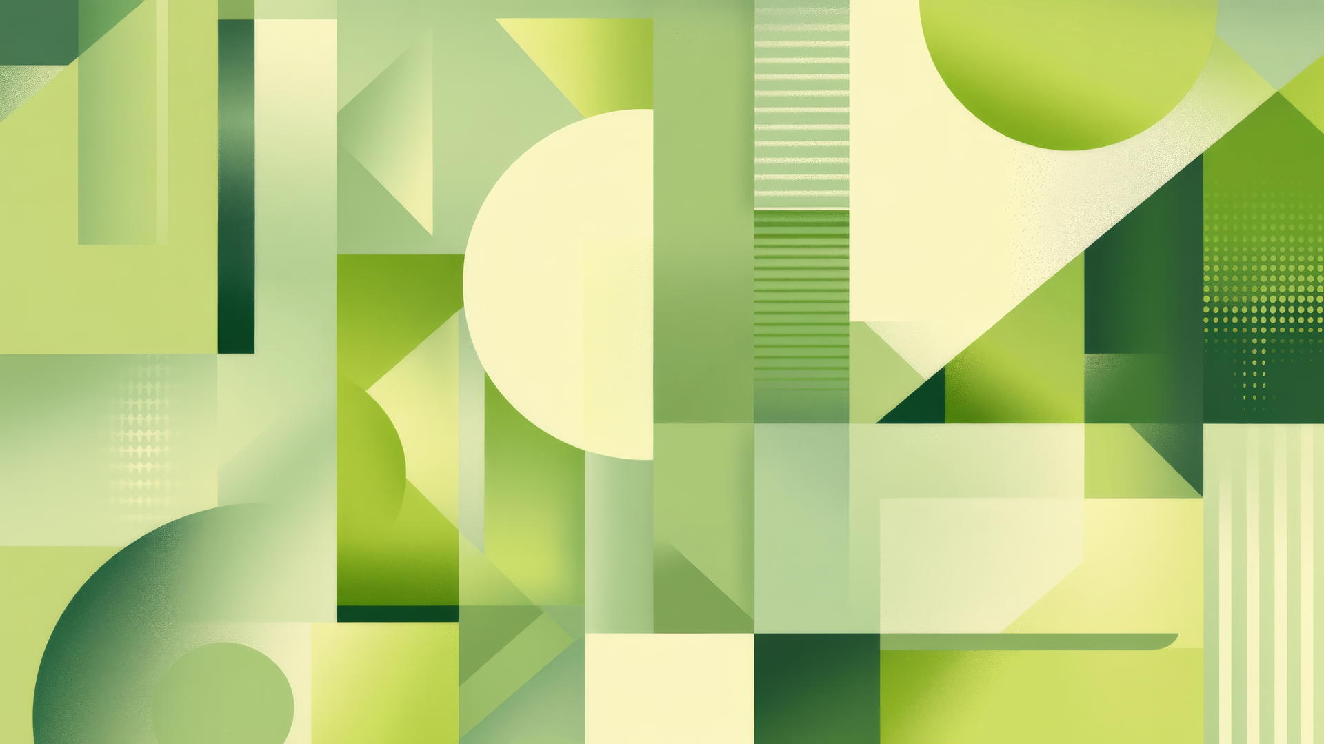 light green wallpaper with geometric shapes in varied shades of light green
