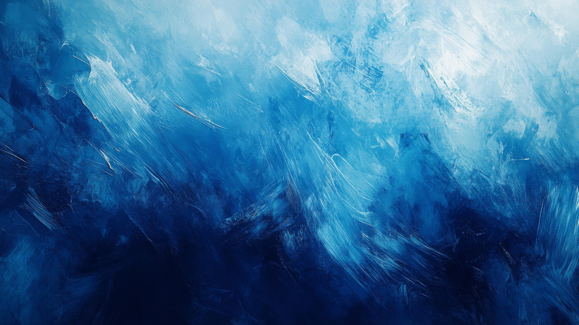 Aesthetic blue wallpaper with abstract brushstrokes on textured canvas