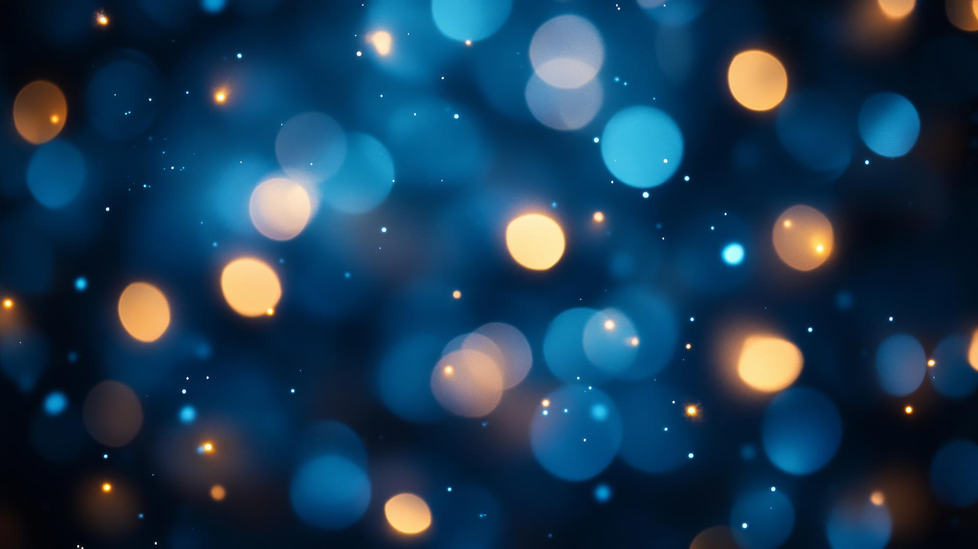 aesthetic wallpaper blue with ethereal fairy lights and bokeh effects