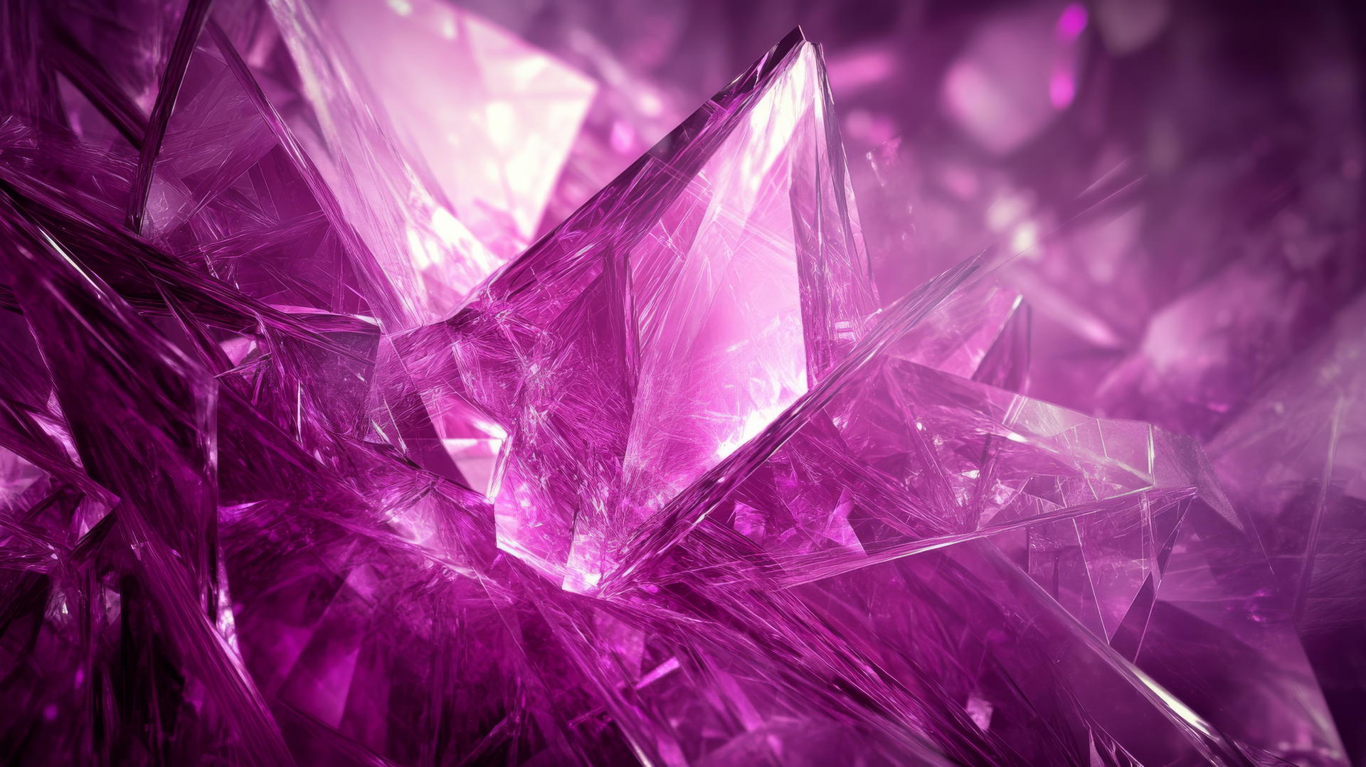 crystal-clear purple fractal design with intricate geometric shapes, purple wallpaper 4k