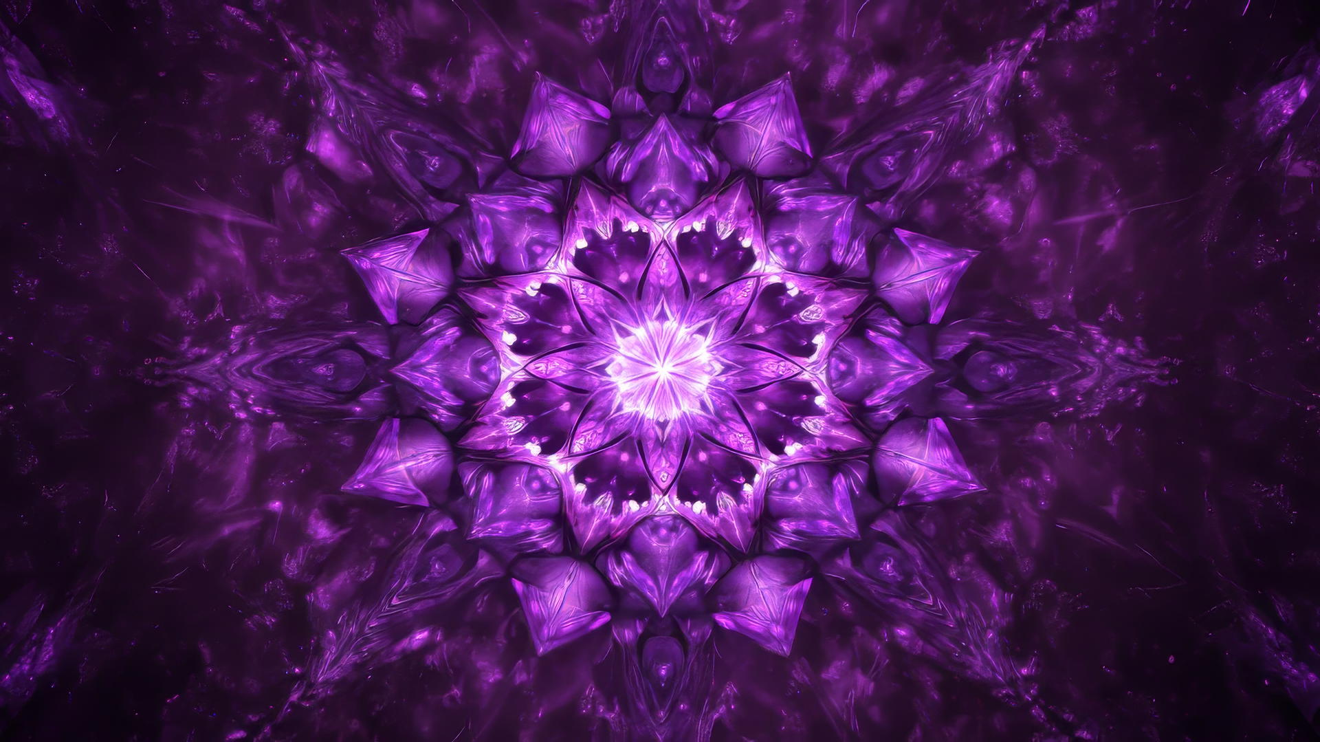 purple wallpaper 4k with intricate symmetrical mandala design
