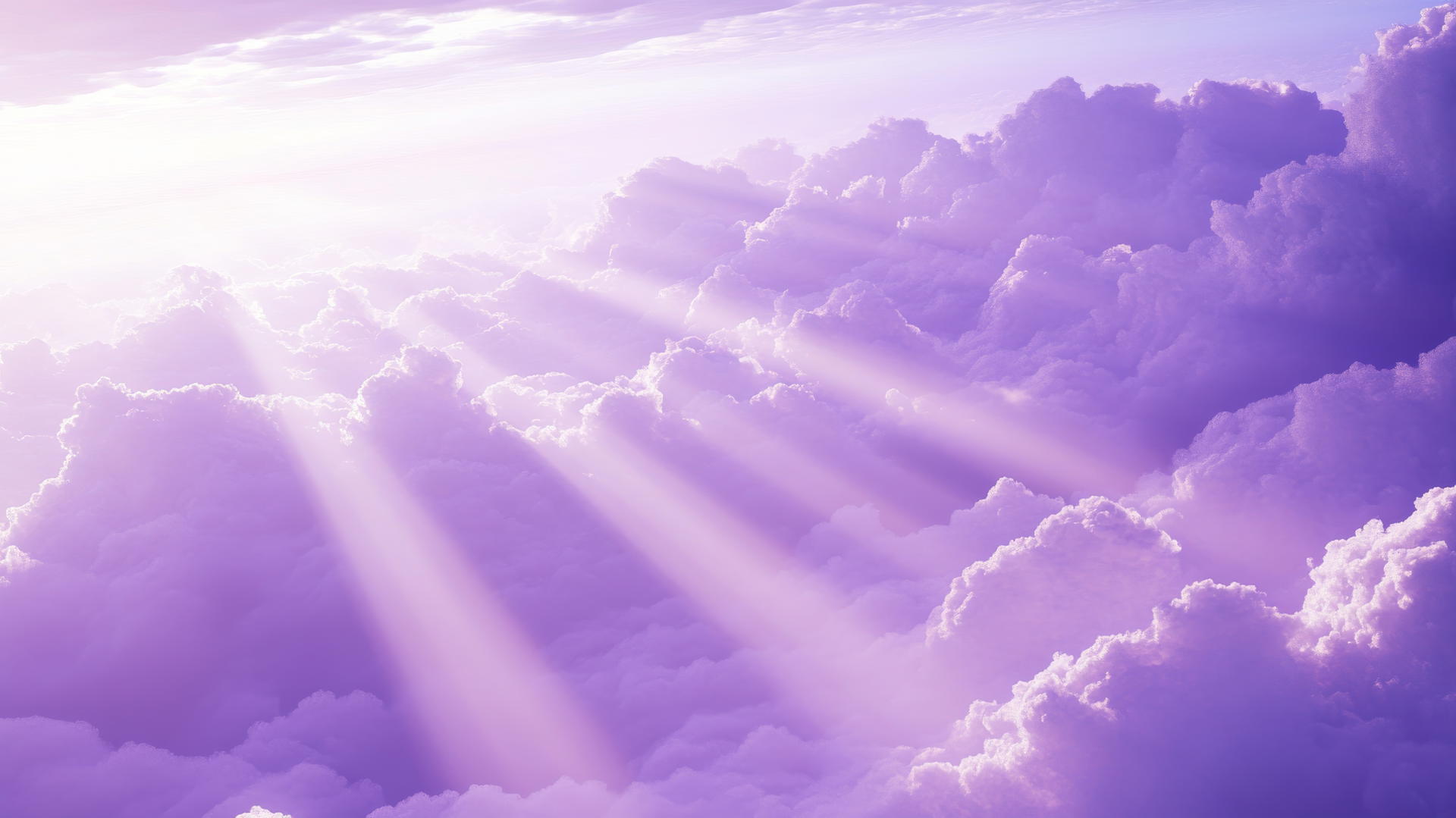 purple aesthetic wallpaper 4k with soft clouds and light beams
