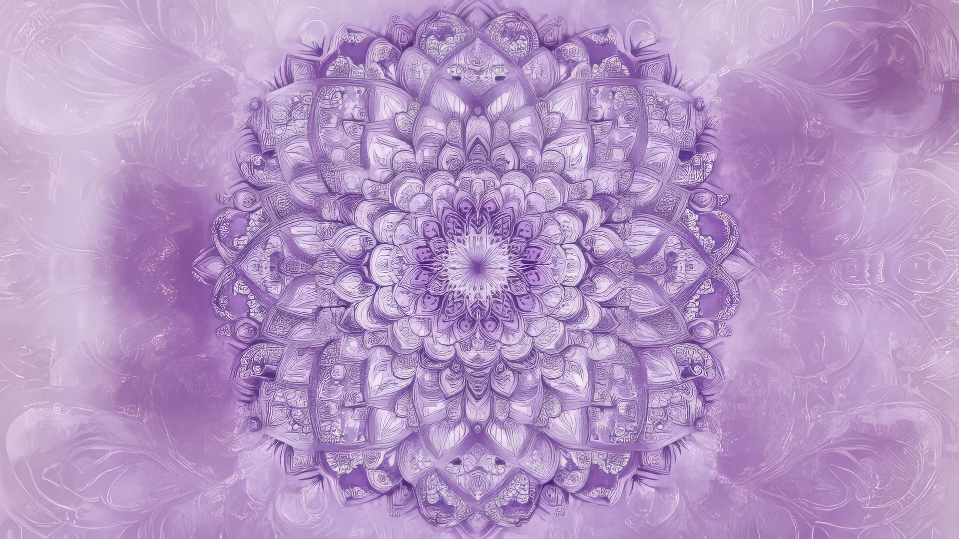 aesthetic purple wallpaper with an intricate mandala design