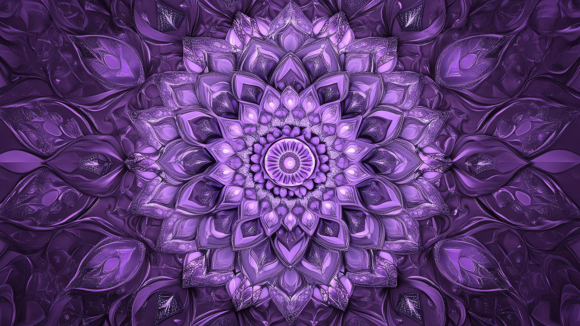 wallpaper purple 4k with beautiful purple and silver mandala design