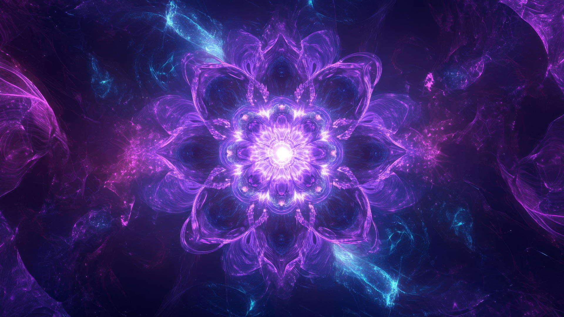 neon purple aesthetic wallpaper with abstract fractal design
