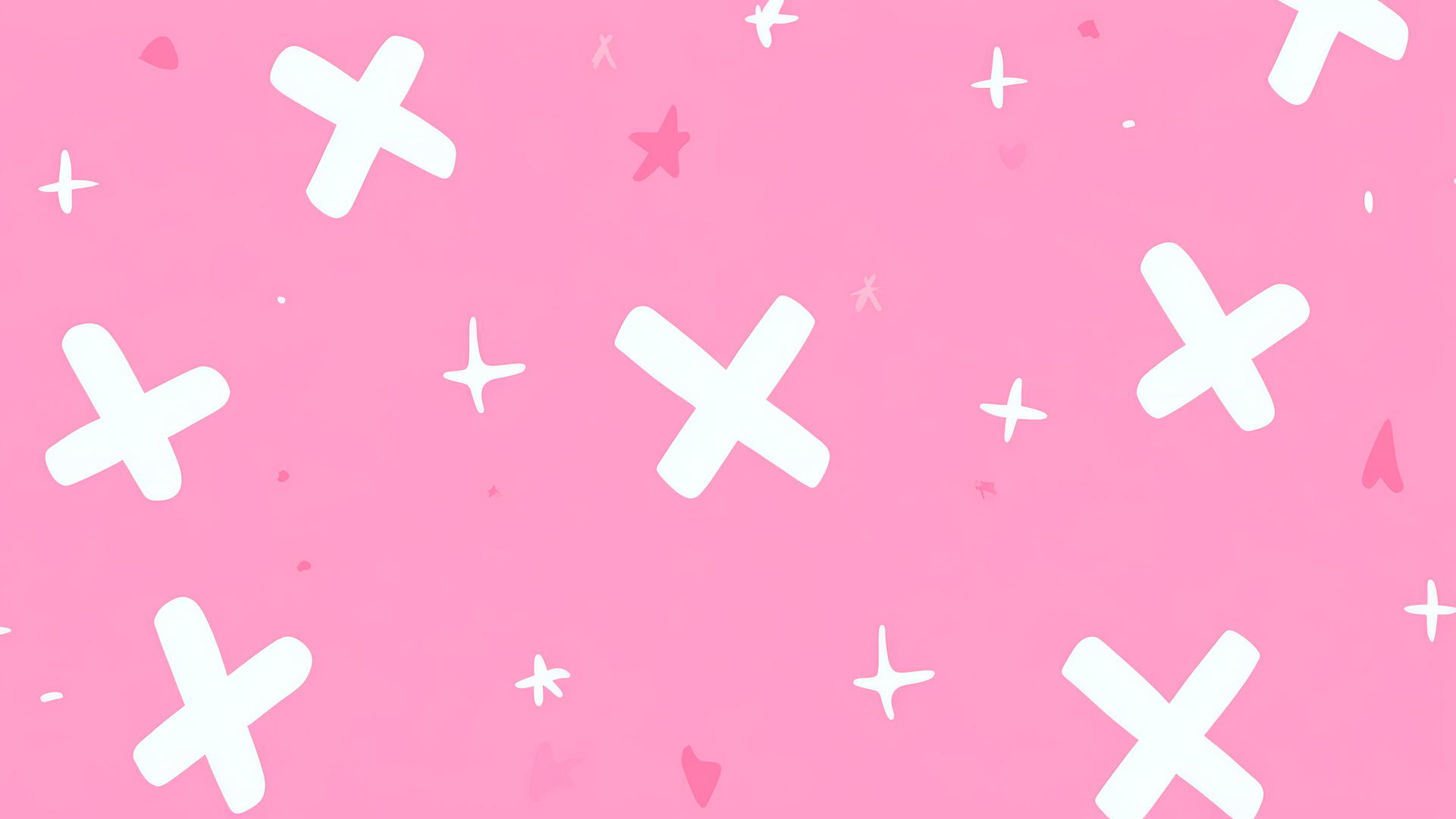 pink seamless pattern with white crosses
