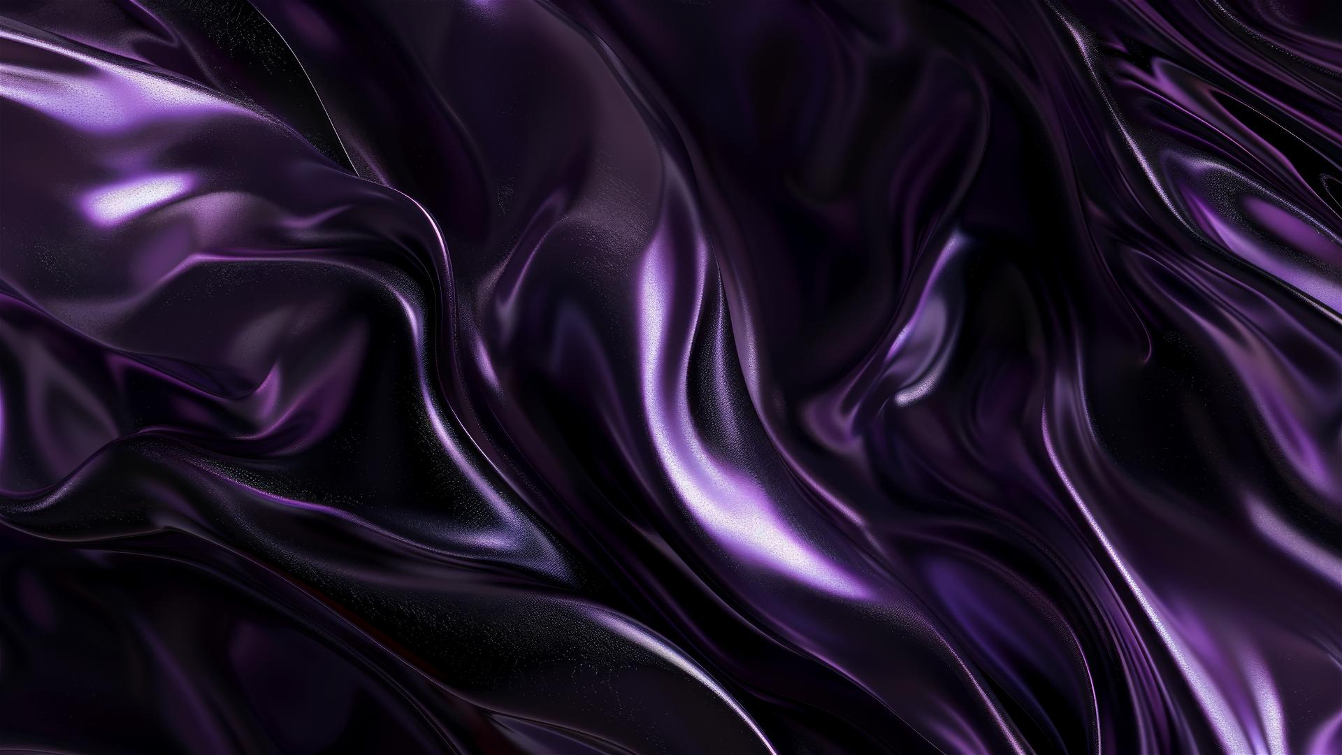 Black amethyst flowing shapes on iPhone