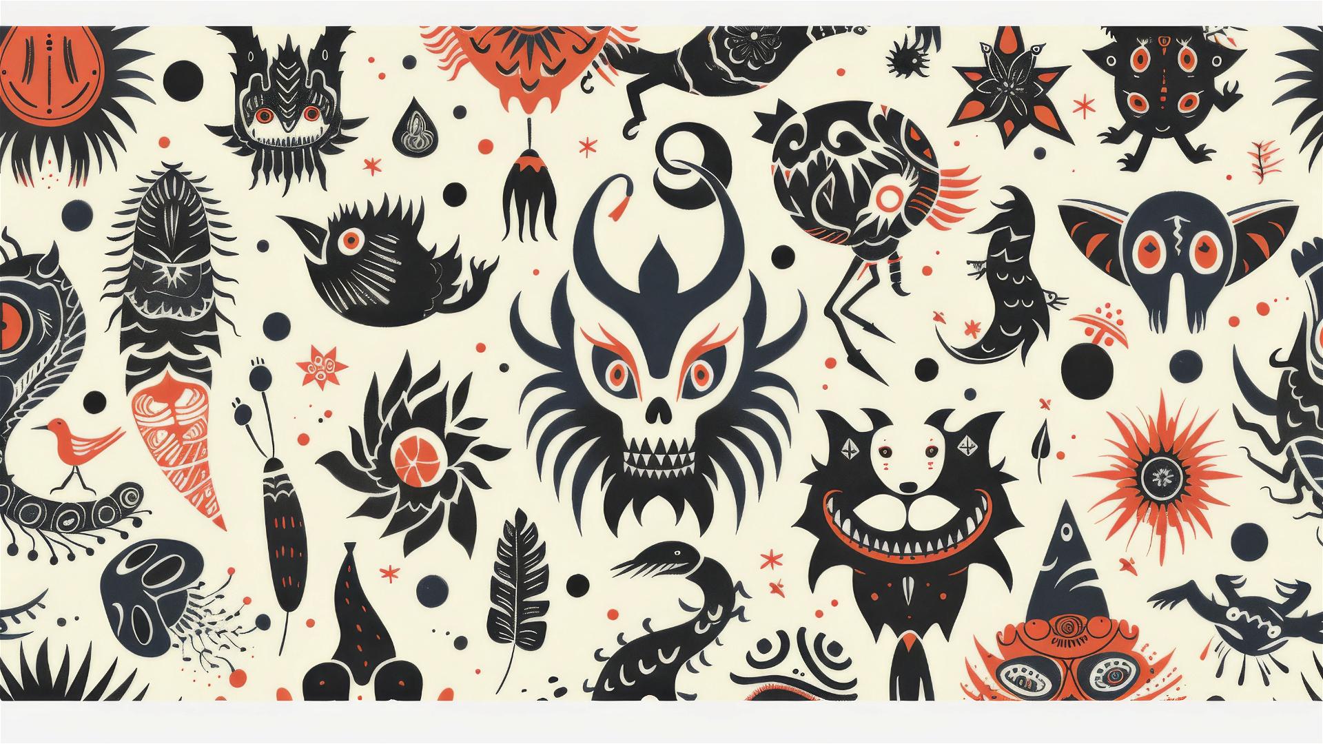 Baroque-era pattern with old-school elements