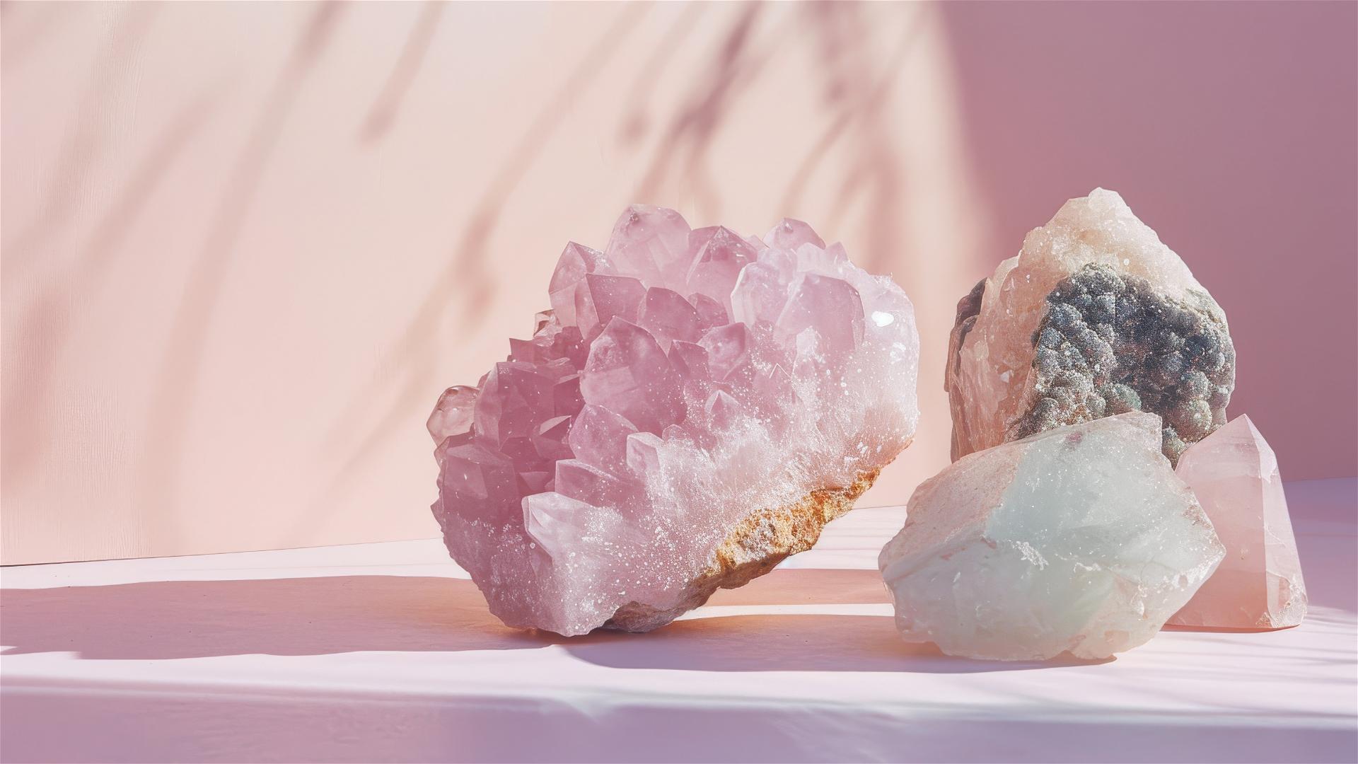 Healing crystals with negative space