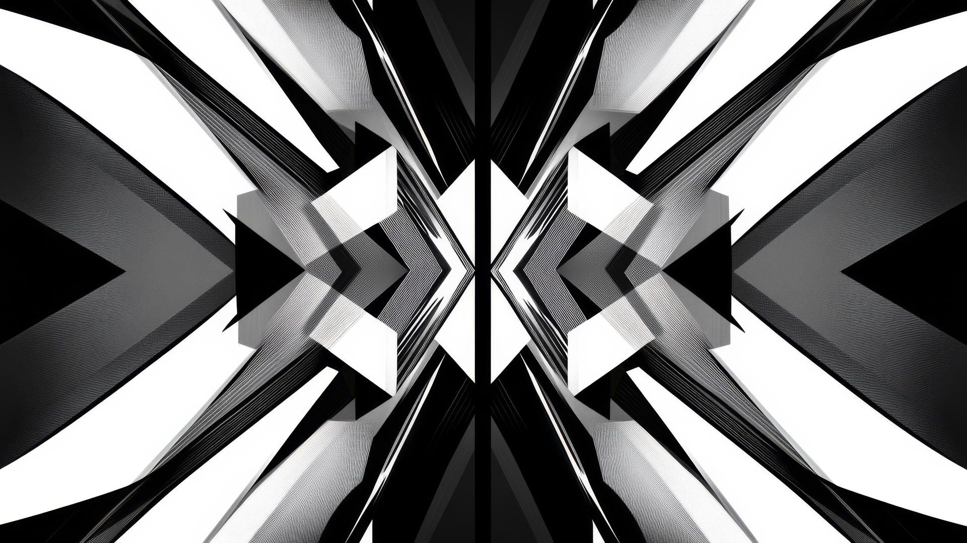 abstract geometric pattern with sharp lines in a black and white wallpaper