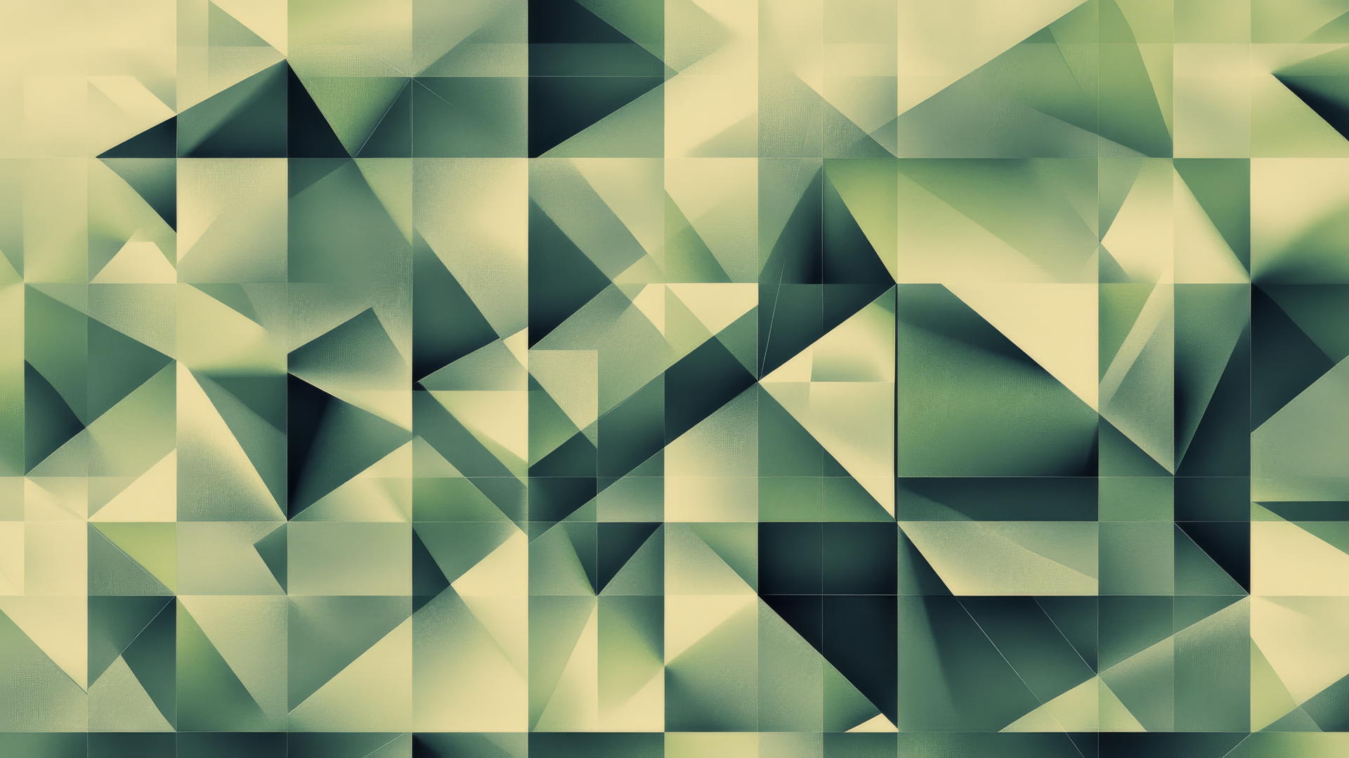 Light green wallpaper with geometric shapes in varying shades