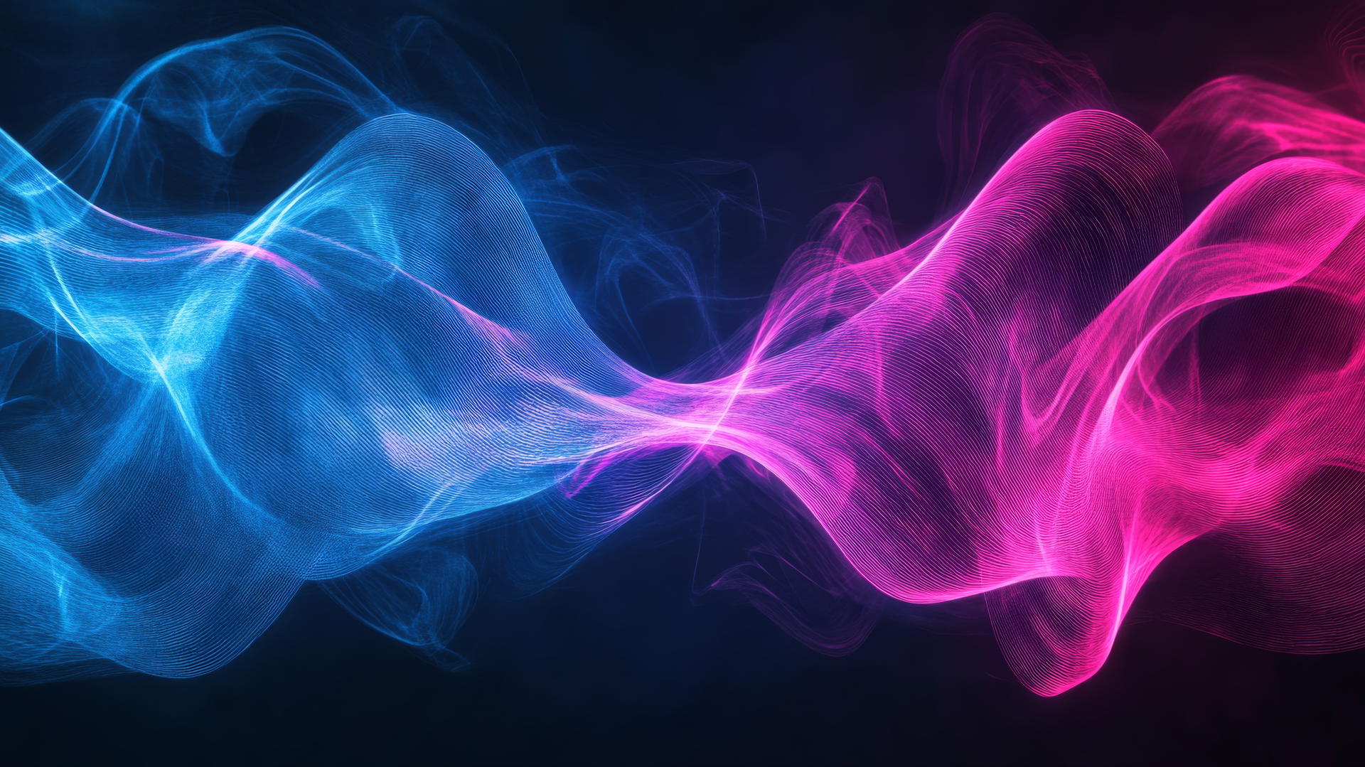 pink and blue wallpaper with dynamic digital waveforms